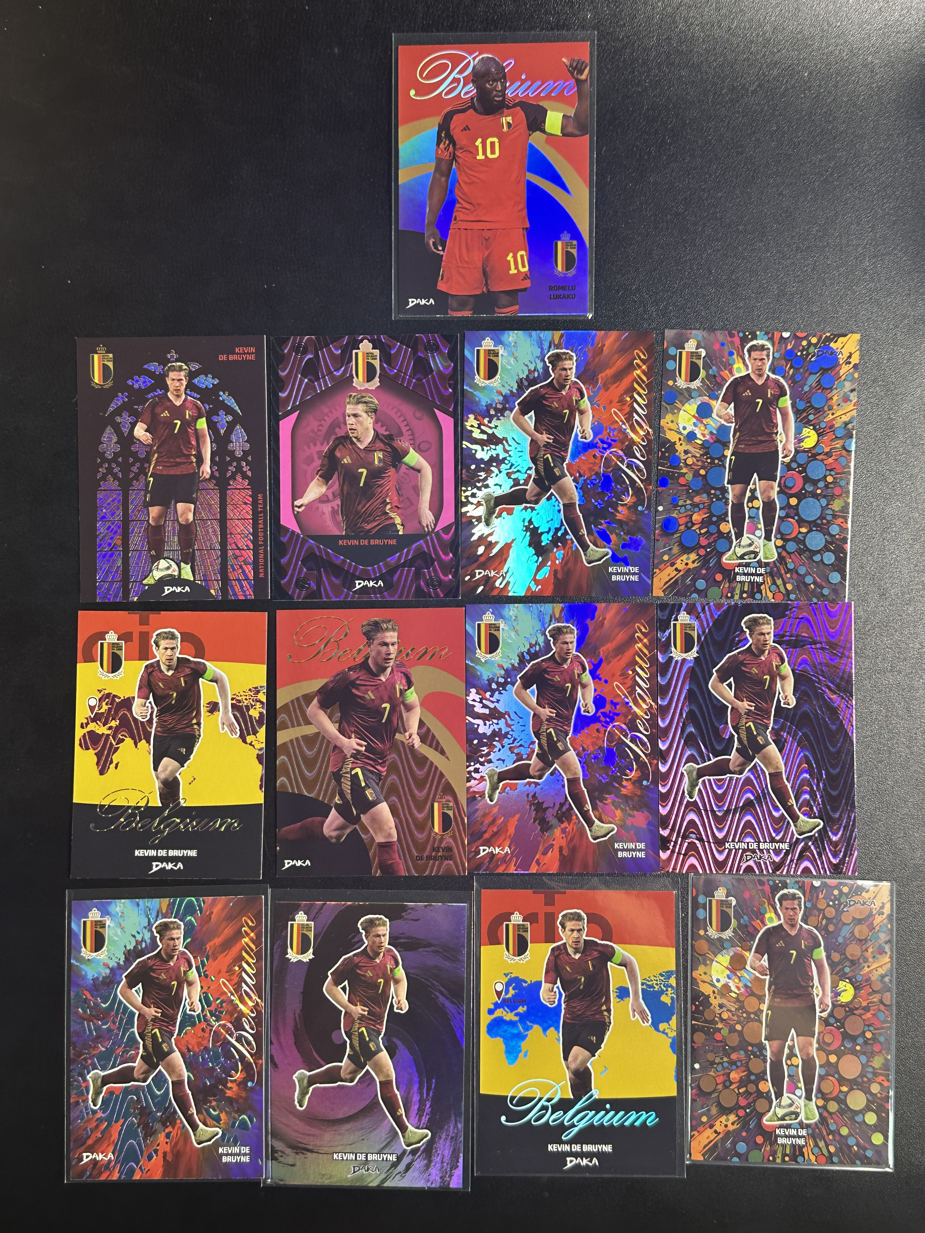 2025 DAKA 比利时 Kevin De Bruyne 卢卡库 凯文 德布劳内 比利时 队盒 教堂特卡 泼墨 特卡 25编 99编 149编 175编 泠少 13张打包 Lot 叉叉拍卖