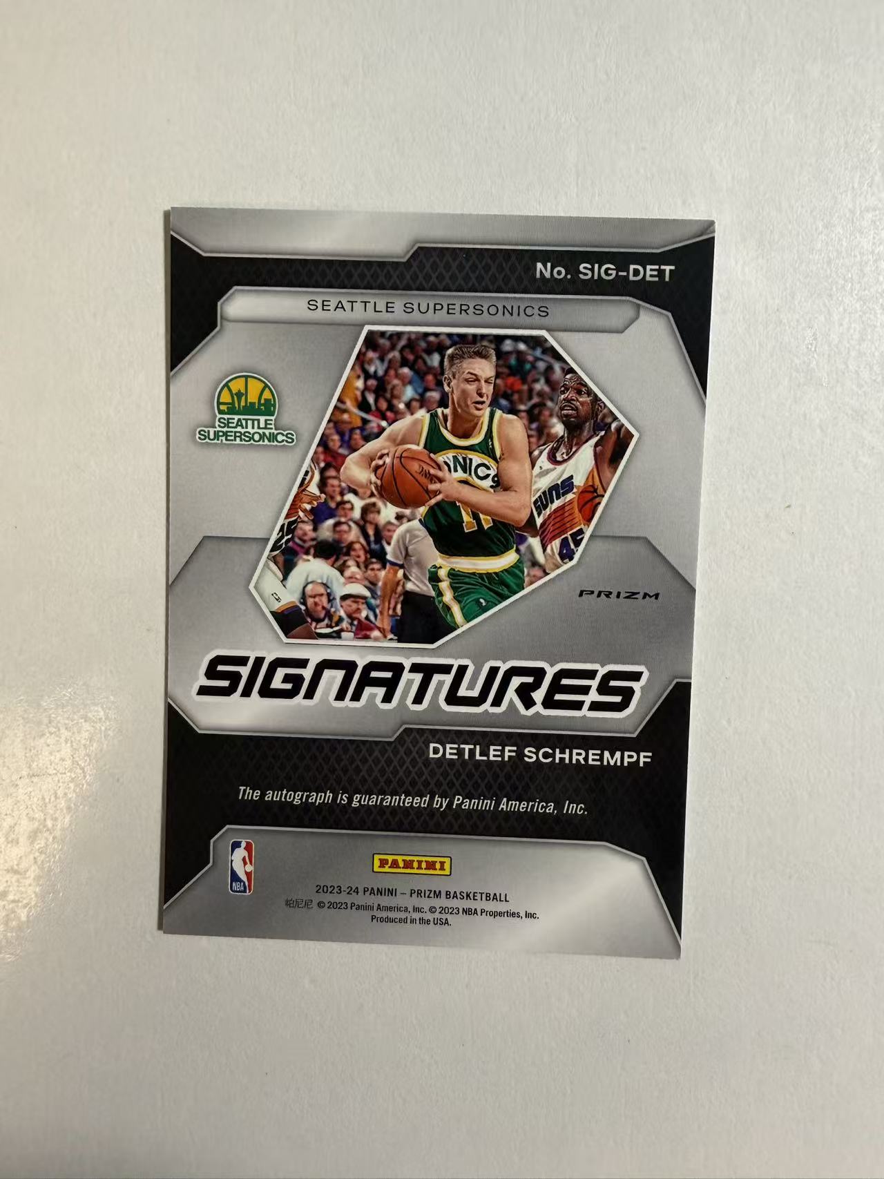 2023-24 Panini Prizm Detlef Schrempf pz 贴签 蓝波纹折 德特雷夫 施拉姆夫 超音速 卡品如图 不保卡品 介意勿拍