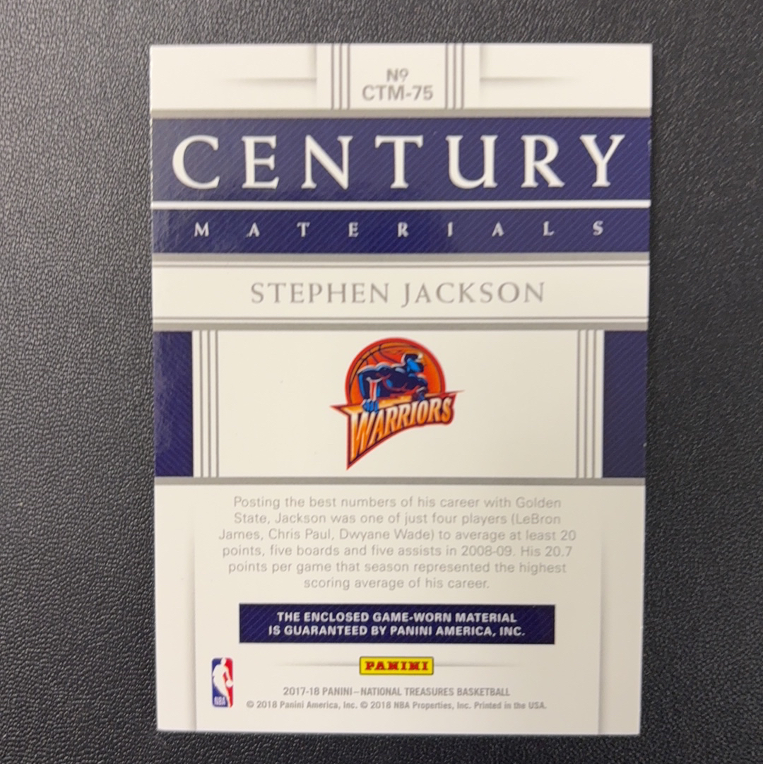 2017-18 Panini National Treasures Stephen Jackson 国宝 勇士 斯蒂芬杰克逊 99编 球衣 东契奇 sga 库里 文班亚马 詹姆斯