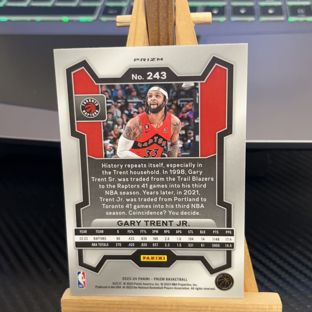 2023-24 Panini Prizm Gary Trent Jr. 小加里 特伦特 猛龙 银折 折射 prizm系列 pz 卡品如图 凑图必备 值得收藏!免费代卖!