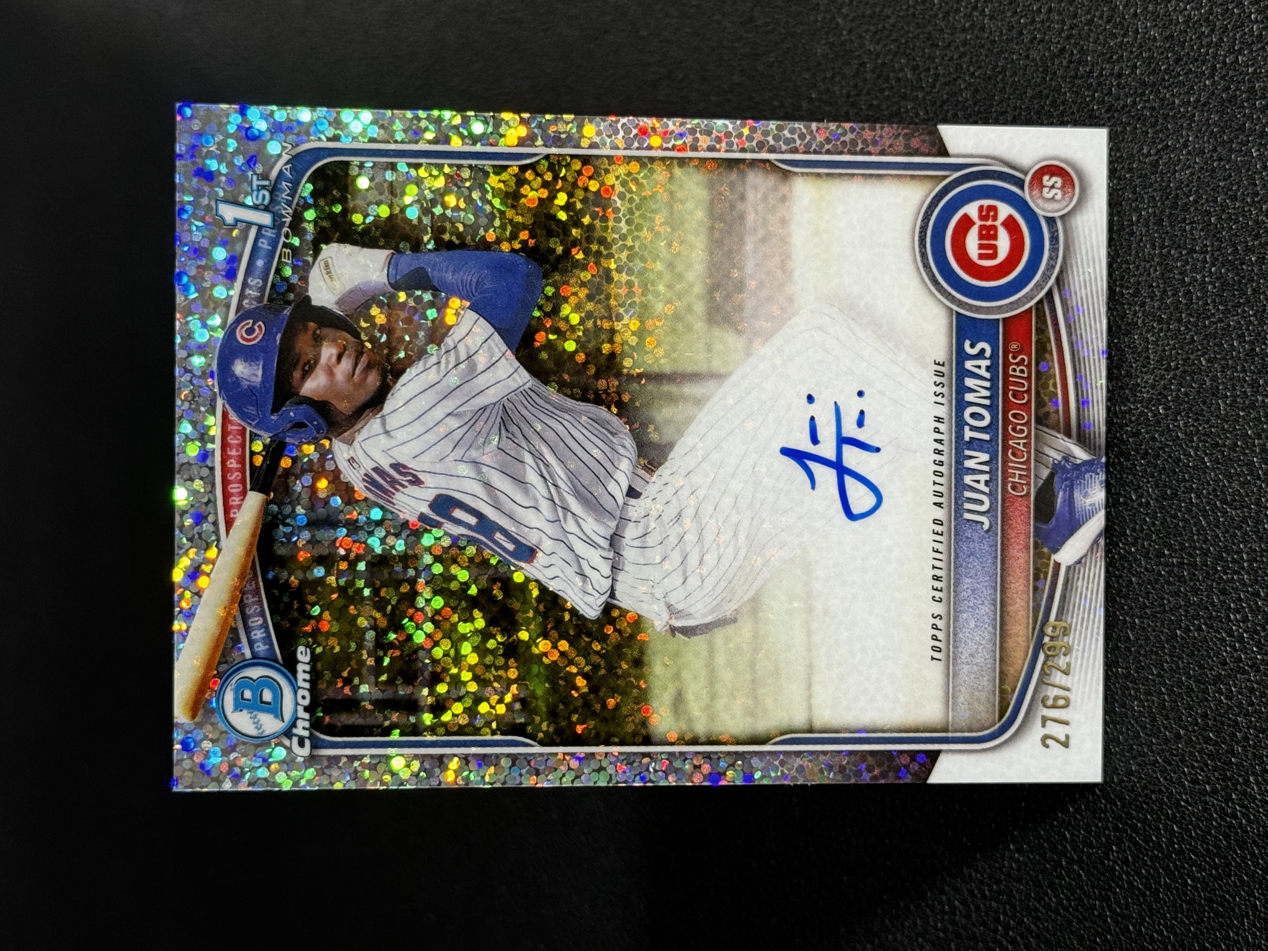 2025 Topps Chrome Bowman 鲍曼 MLB 碎点折 299编 签字 Auto 卡签 胡安・托马斯 Juan Tomas 芝加哥小熊队 潜力无限 LWOY