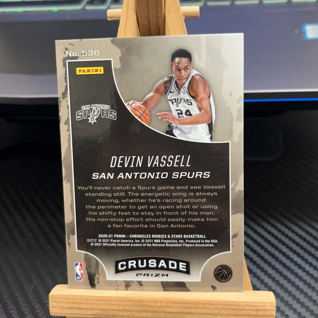 2020-21 Panini Crusade Devin Vassell RC 德文 瓦塞尔 马刺 新秀 折射 银折 特卡 十字军系列 pz 卡品如图 凑图必备 值得收藏!免费代卖!
