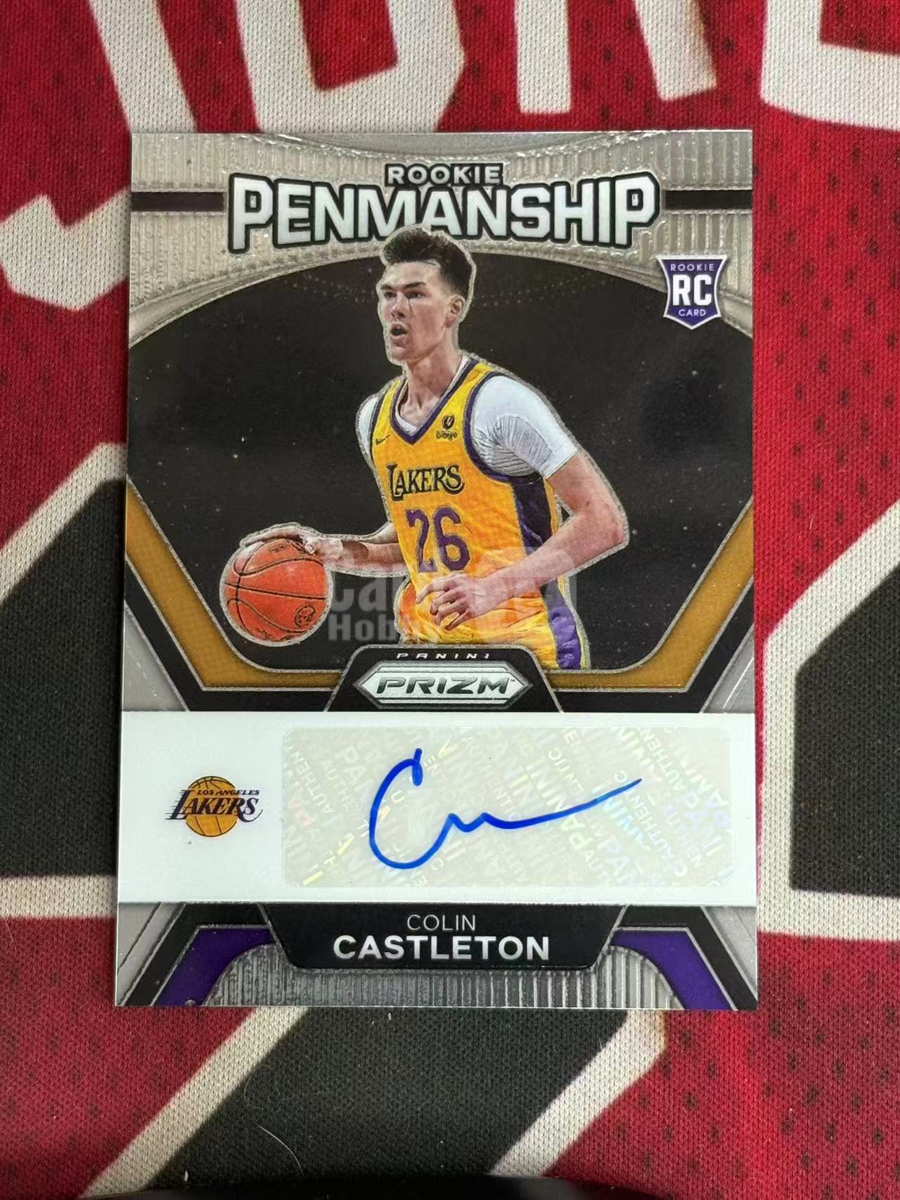 2023-24 PANINI PRIZM PZ系列 Colin Castleton 湖人 新秀RC 科林卡斯尔顿 签字卡 书法签签字卡 专收凑套必备【烂臭嘴拍卖】