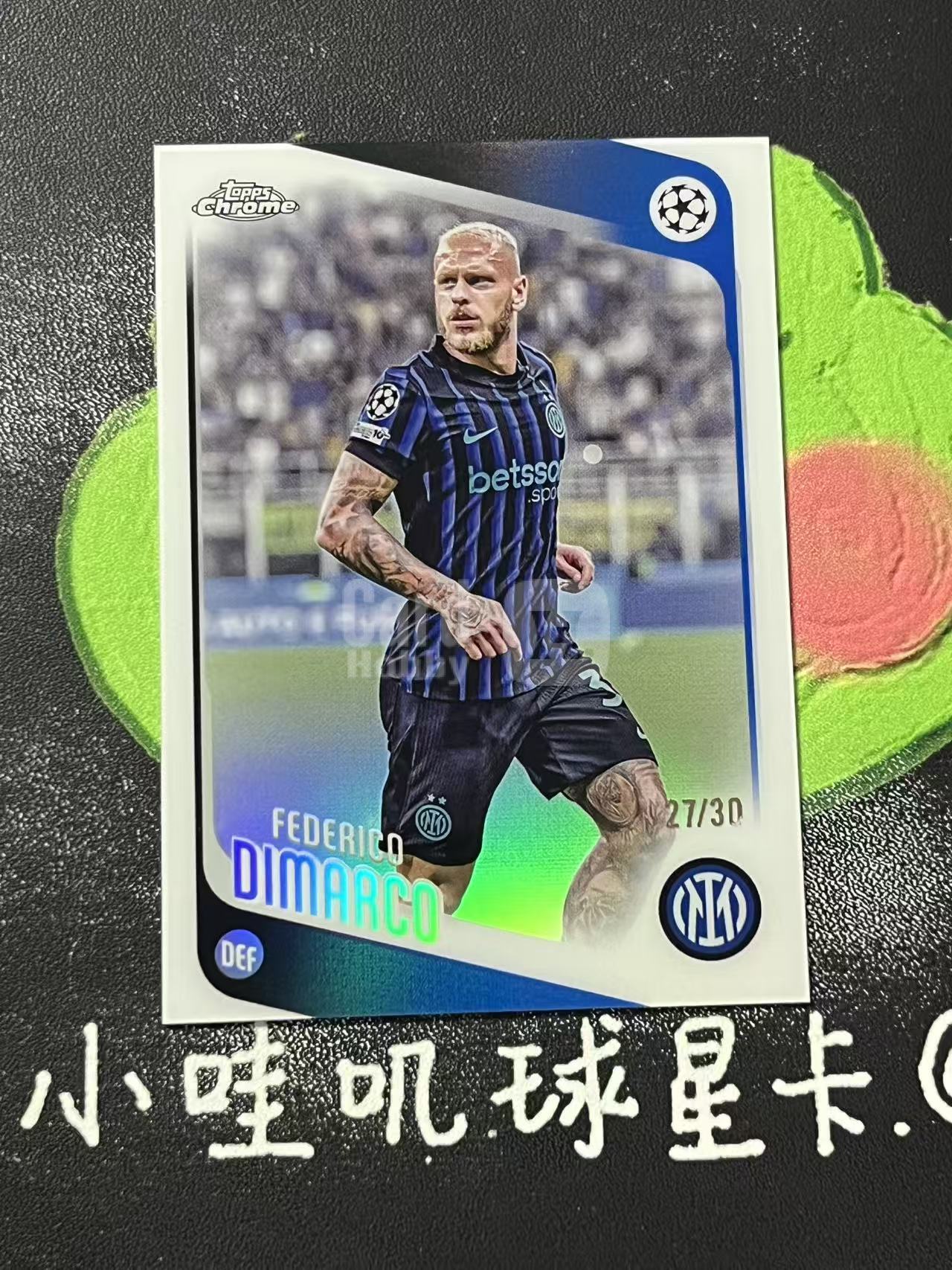 2026 Topps Topps Federico Dimarco 欧冠 国际米兰 迪马尔科 30编 白折 微瑕如图【ZYP代拍】羽羽