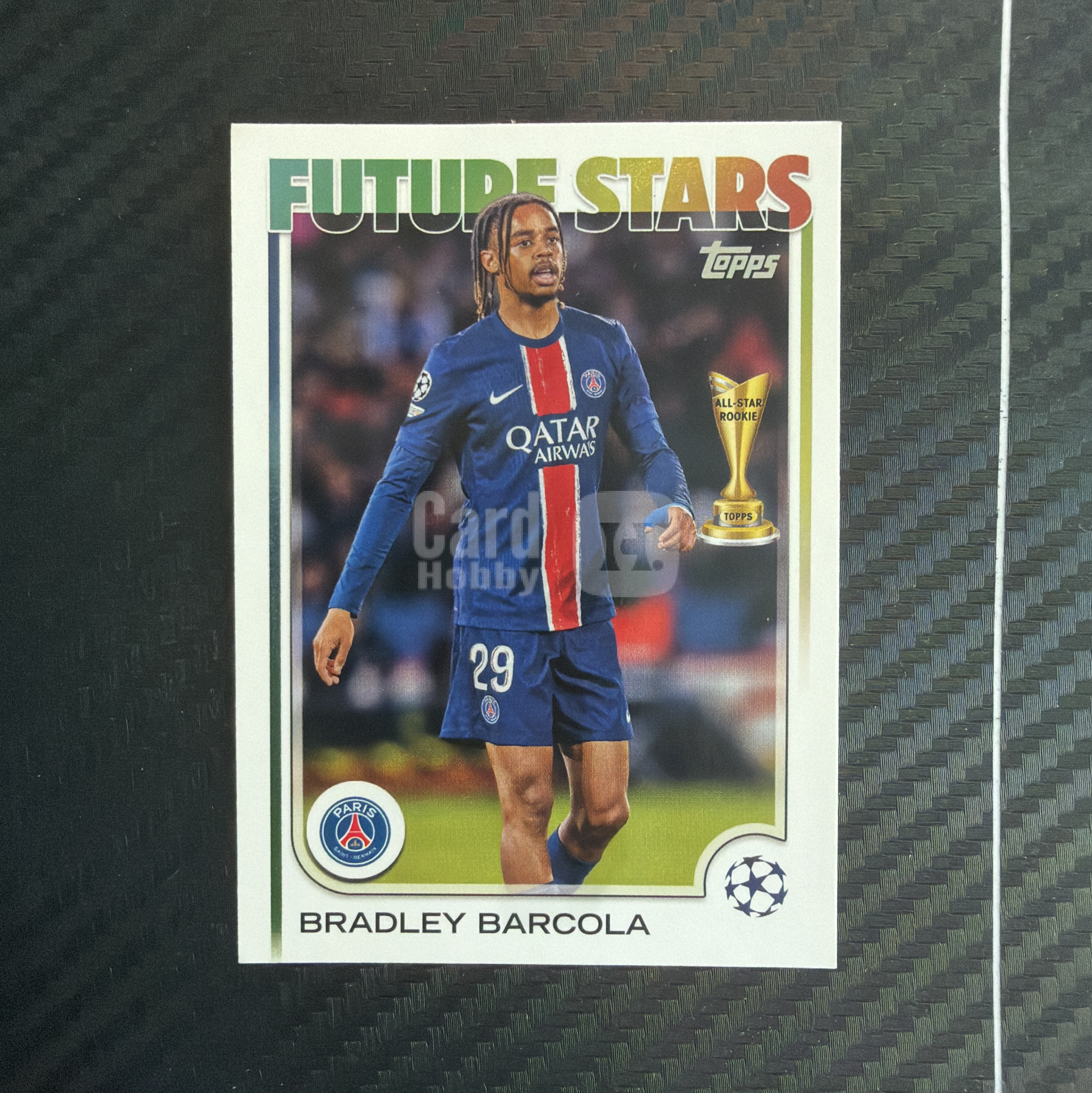 2025 Topps Topps Bradley Barcola 布拉德利 巴尔科拉 欧冠 未来之星特卡 Future Stars 普卡 Base 巴黎圣日耳曼 法国