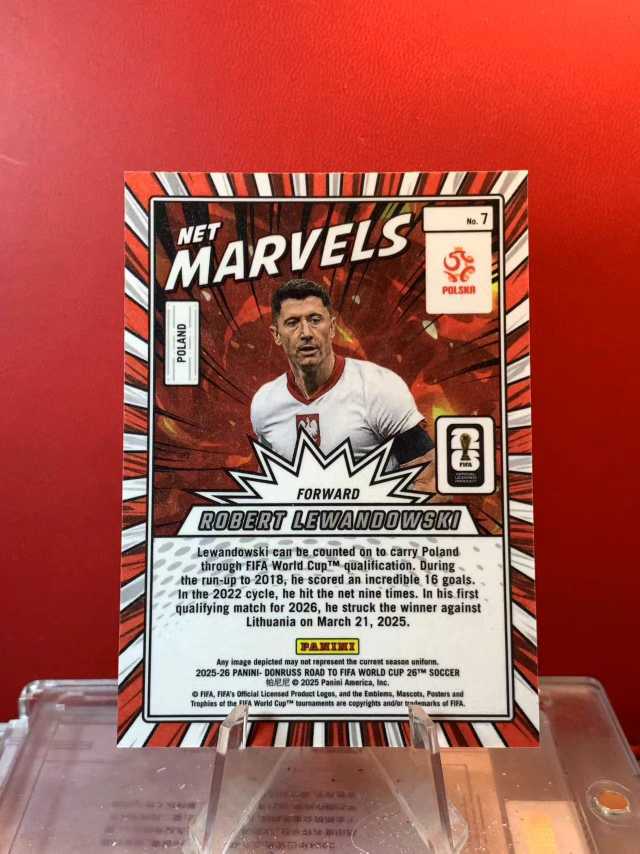 (老末精品代拍) E26 2025-26 Panini donruss FIFA World Cup 世界杯杜蕾斯 Robert Lewandowski 莱万多夫斯基 波兰 Net Marvel's