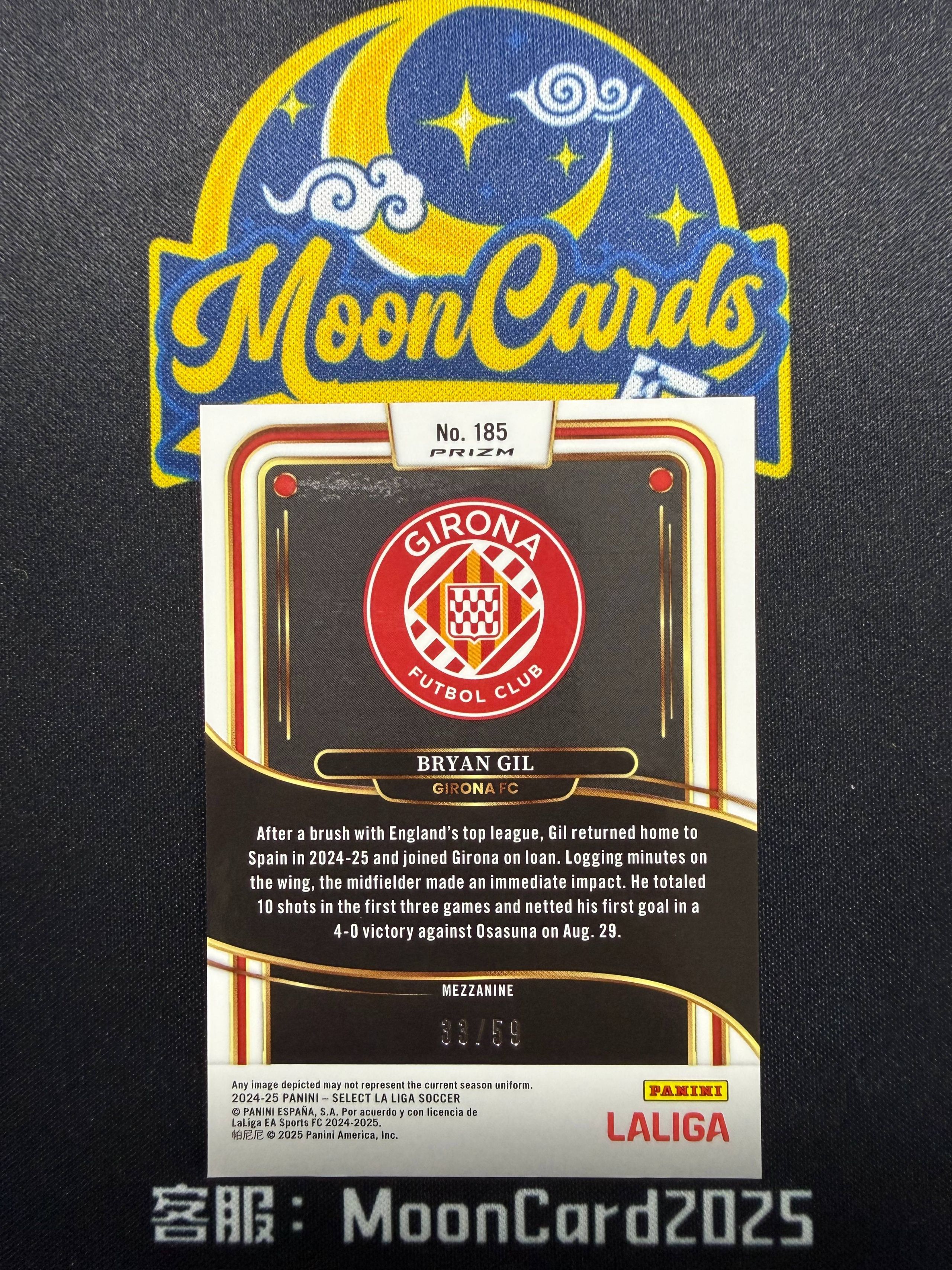 【梦卡拍卖】2024-25 Panini Select Bryan Gil 布莱恩 吉尔 蓝折 赫罗纳 格子折 折射 59编 细节如图 #Ci# 三金GY