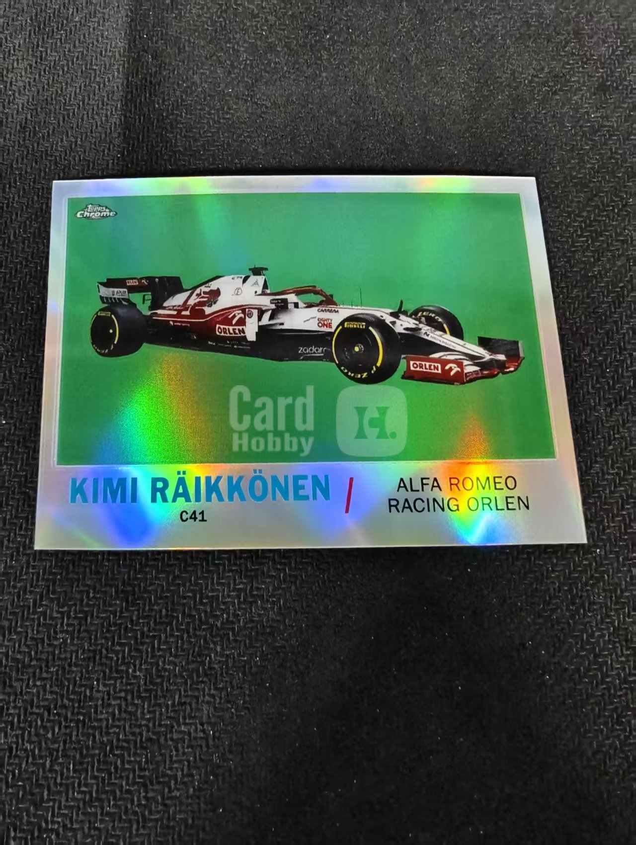 2021 Topps F1 Racing Kimi Raikkonen 基米 莱科宁 阿尔法罗密欧 方程式赛车 特卡 银折 划痕 边角瑕疵#KR