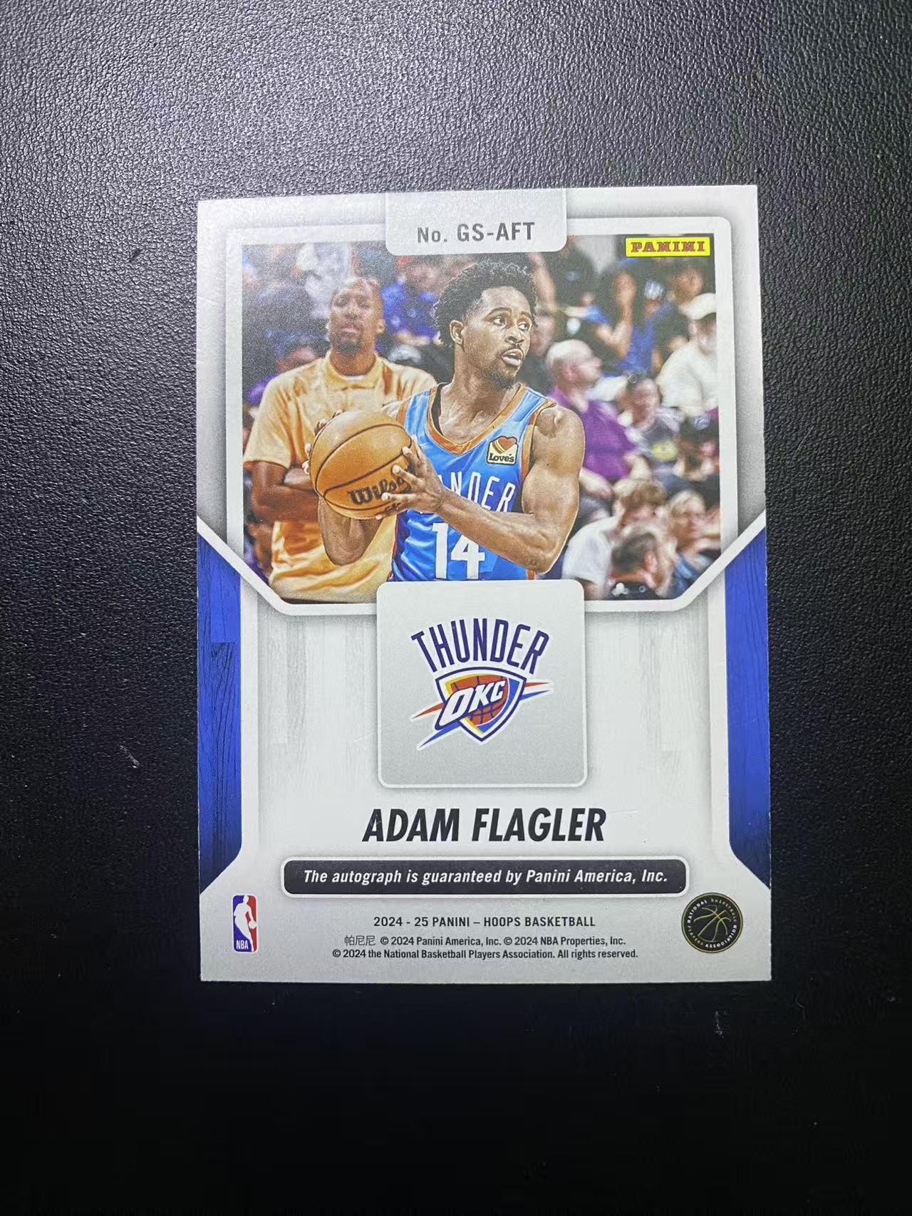 2024-25 Panini Hoops Adam Flagler 雷霆 新秀年 RC 亚当 弗拉格勒 签字 卡品如图 值得收藏 dm