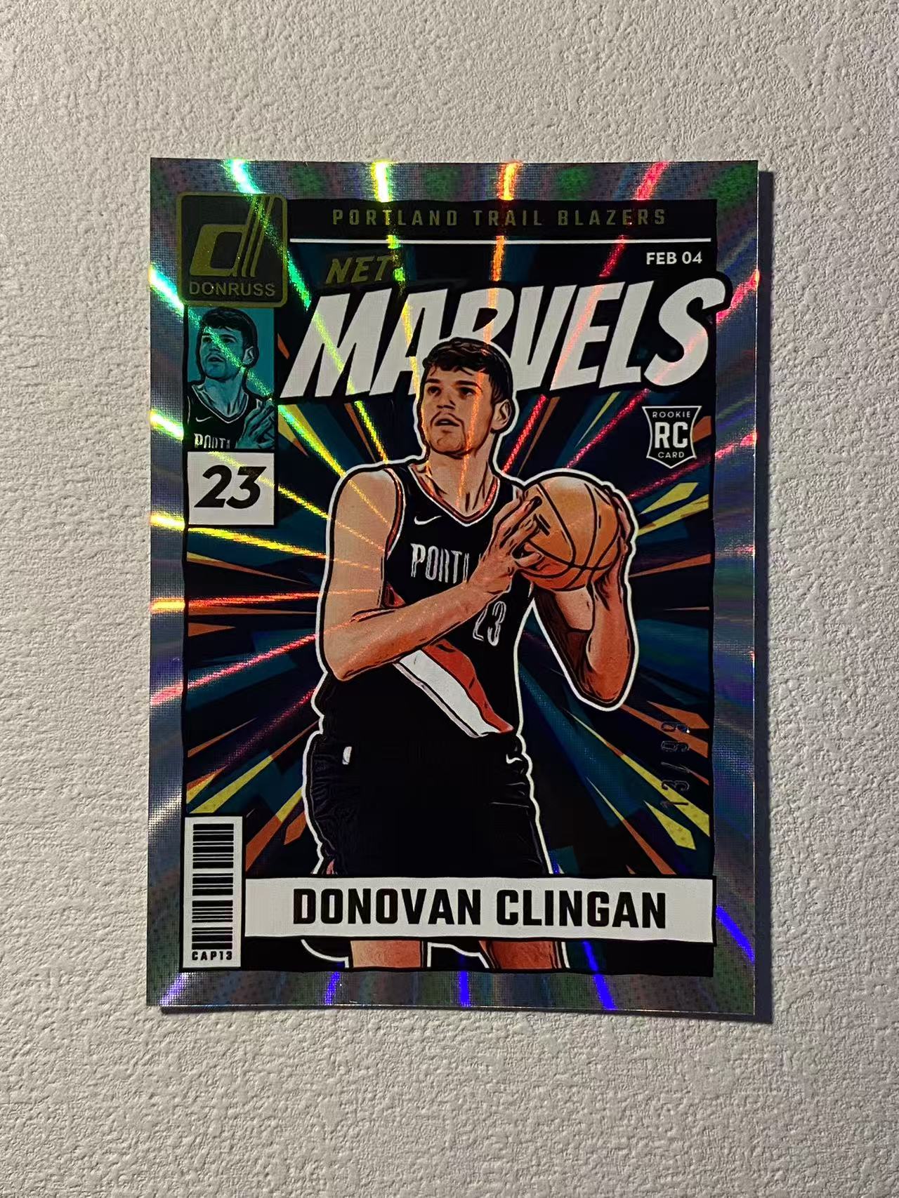 2024-25 Panini Donruss Donovan Clingan RC 杜蕾斯 开拓者 新秀rc 克林根 /99编 大比例 漫威特卡 佛光折 折射 收藏必备