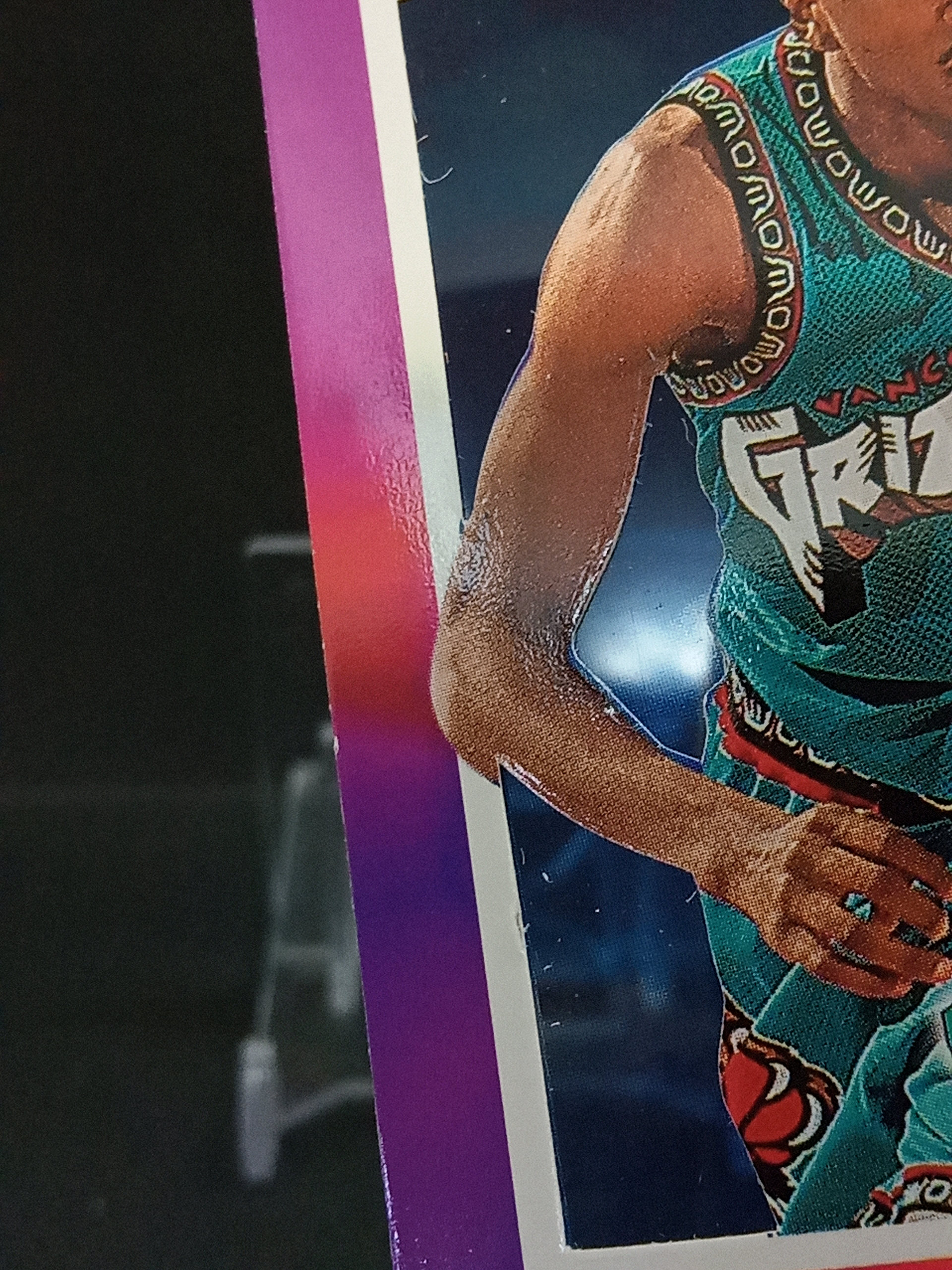 【DC拍卖】9.29小科比(微瑕) `1996-97 Skybox E-X2000 #76 Shareef Abdur-Rahim 谢里夫阿卜杜拉希姆 温哥华灰熊 紫粉渐变胶片折射老球星卡`