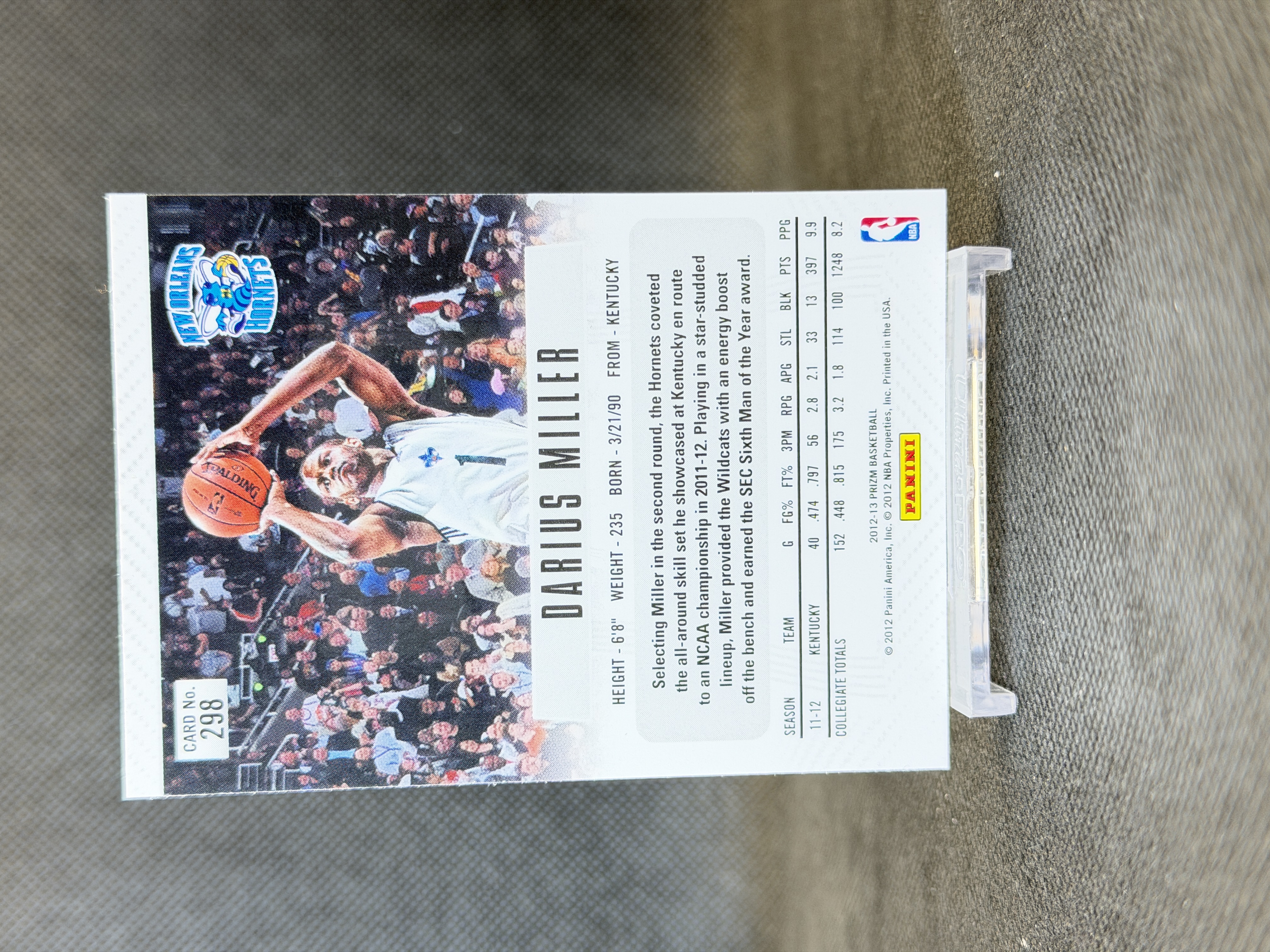 2012-13 Panini Prizm Darius Miller #298 黄蜂队 银折 达柳斯·米勒