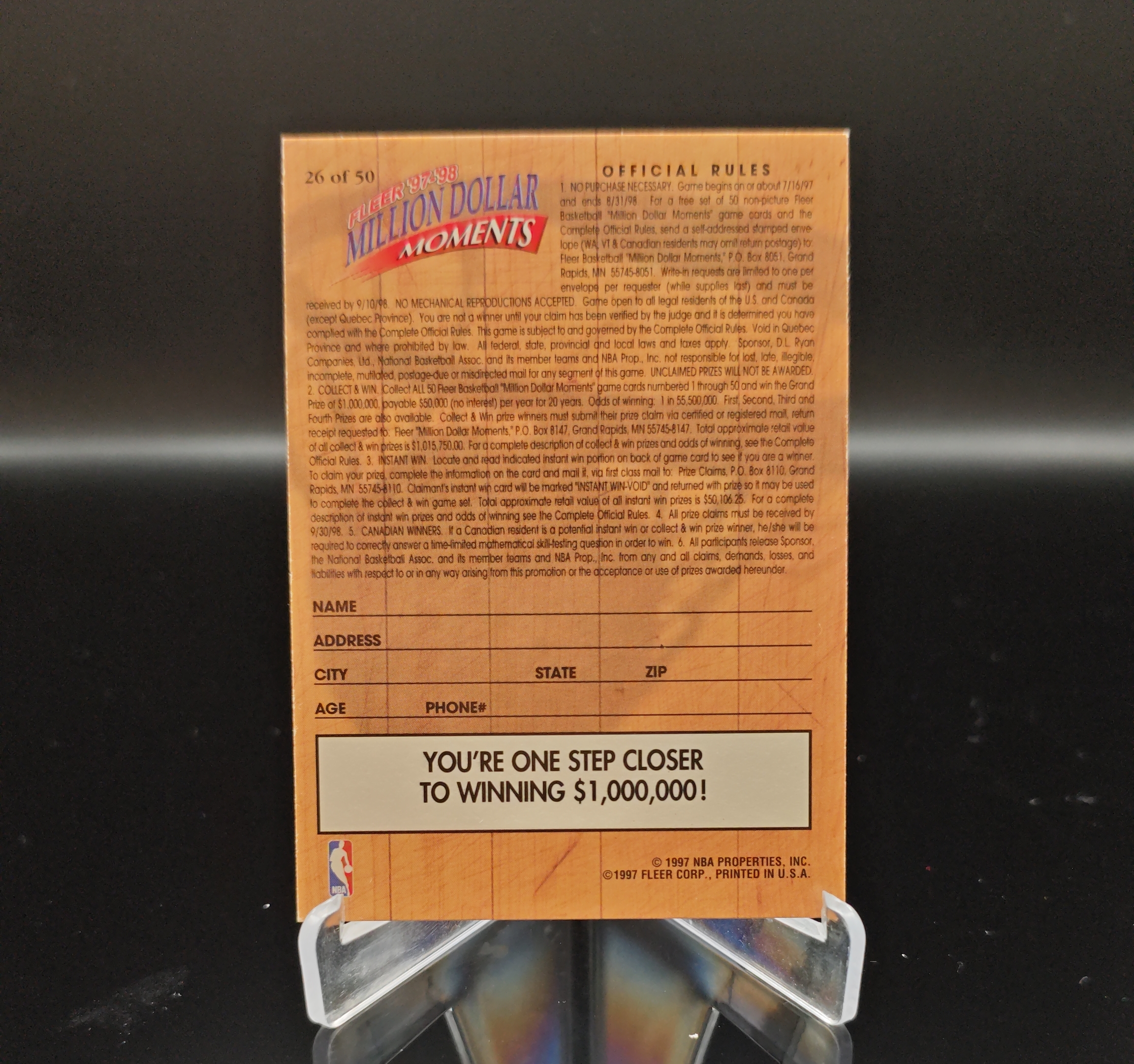 1997 Fleer Fleer Dennis Rodman #26 大虫 丹尼斯 罗德曼 乔丹队友 篮板王 芝加哥公牛 卡品如图