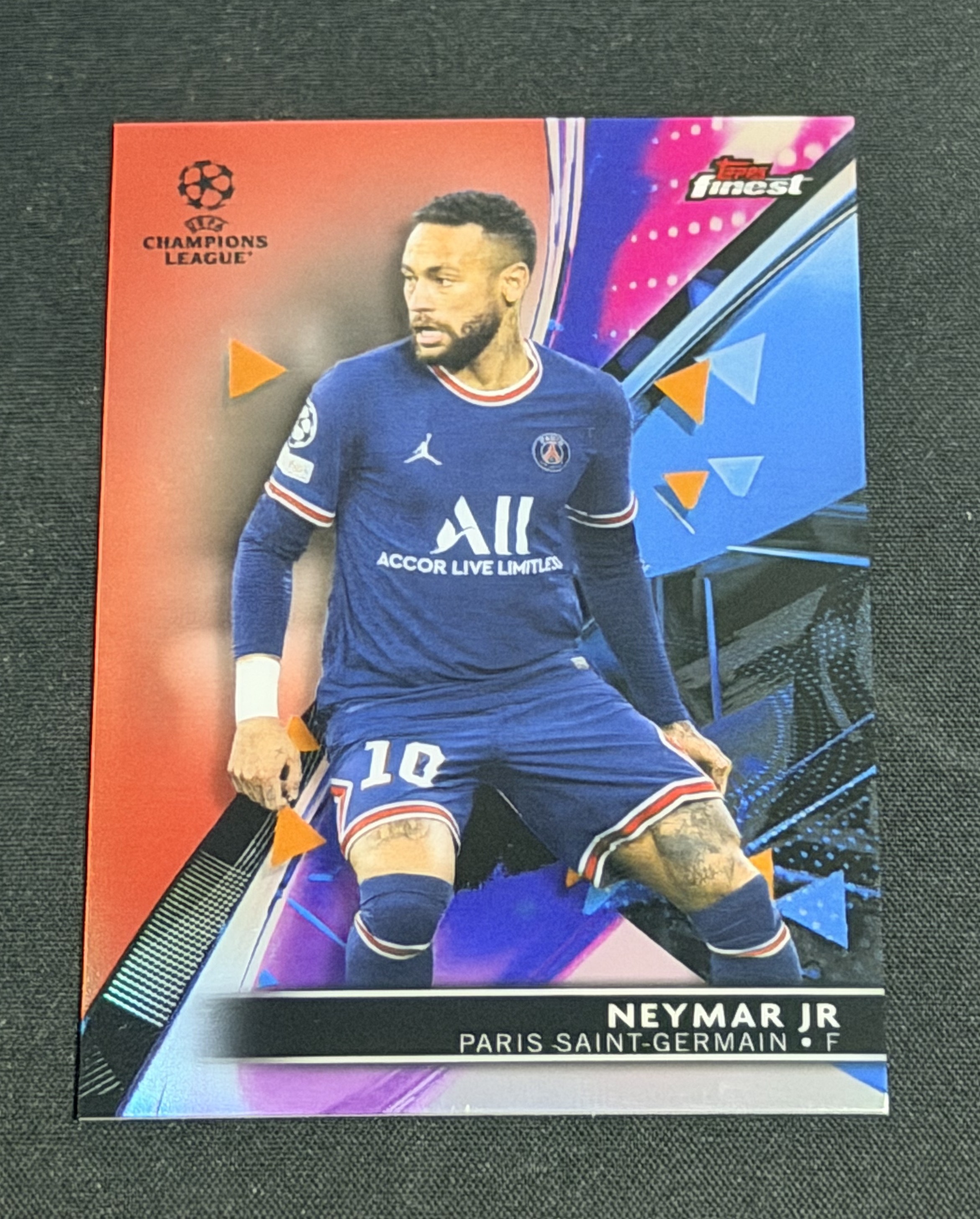 2021-22 Topps Finest Neymar Jr. RC UEFA Finest 025 内马尔 巴黎 小彩虹 无1编 15张