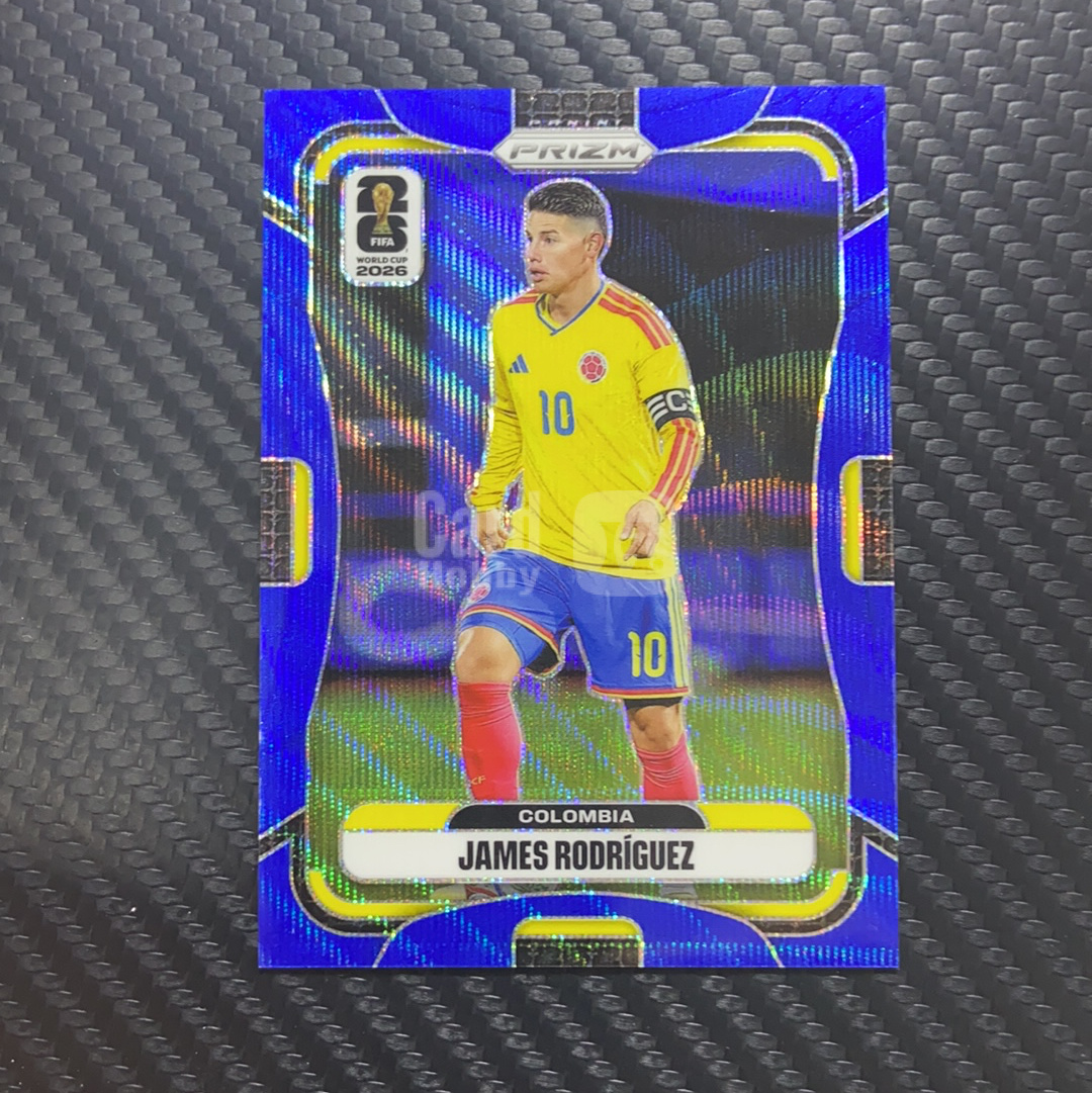 2026 Panini Prizm Fifa World Cup 只合并当天订单 卡品如图(一哥) James Rodriguez 世界杯 哥伦比亚 J罗 哈梅斯 罗德里格斯 蓝波纹折 39/55编