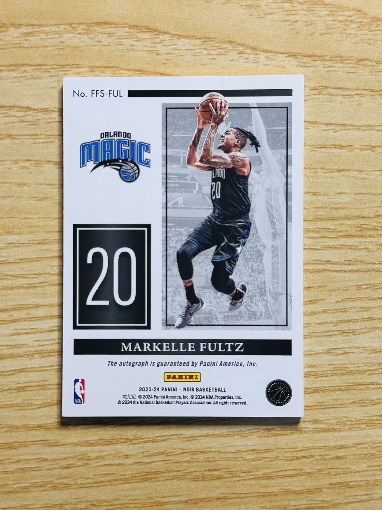 2023-24 Panini Noir Markelle Fultz #FFS-FUL 富尔茨 诺尔 电影胶片签 签字 卡签 /99编