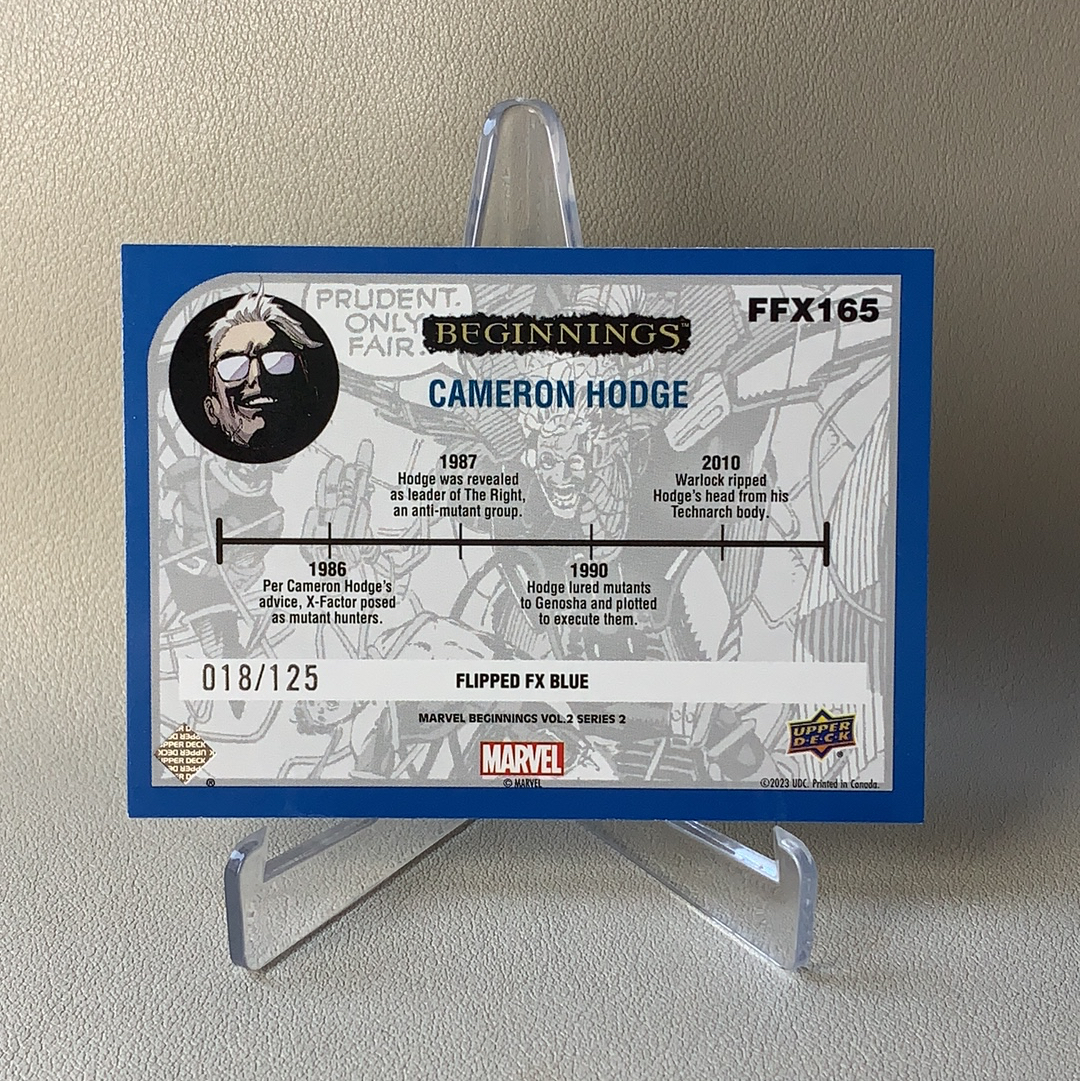 【弈卡代拍】2023 Marvel Upper Deck 漫威 Beginnings 开端2 018/125编 Cameron Hodge 卡梅伦·霍奇 蓝折 折射 品相如图 凑套必备 赵总