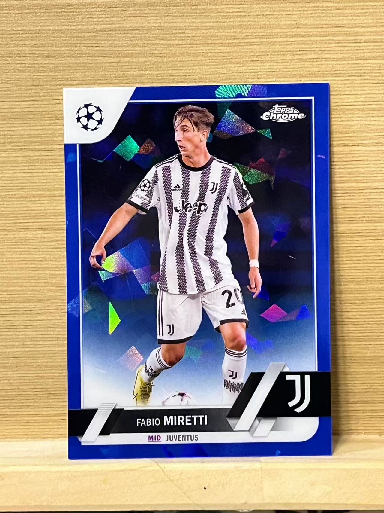 2023 Topps Chrome fabio miretti 法比奥 米蕾蒂 尤文图斯 欧冠 蓝宝石 碎冰折 银折 实卡精美 收藏必备 A59