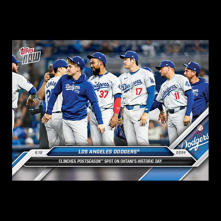 2024 Topps Now Los Angeles Dodgers  MLB 洛杉矶道奇 季后赛拿到赛点群像 大谷翔平（J）【JS卡牌潮玩】（随机发货，卡品通行）