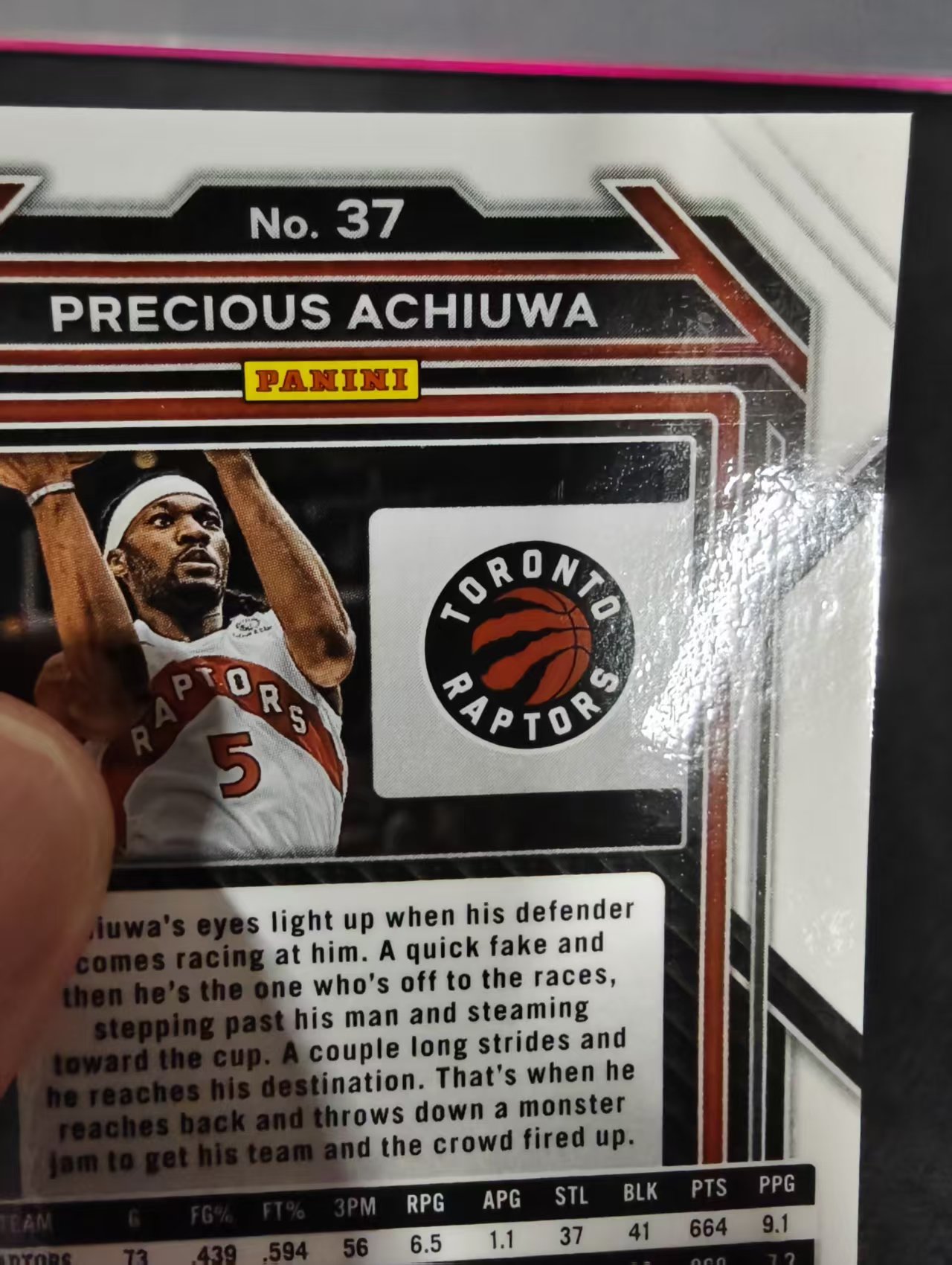 2022-23 Panini Prizm Precious Achiuwa 阿丘瓦 猛龙 蓝碎冰 125编 划痕 边角瑕疵