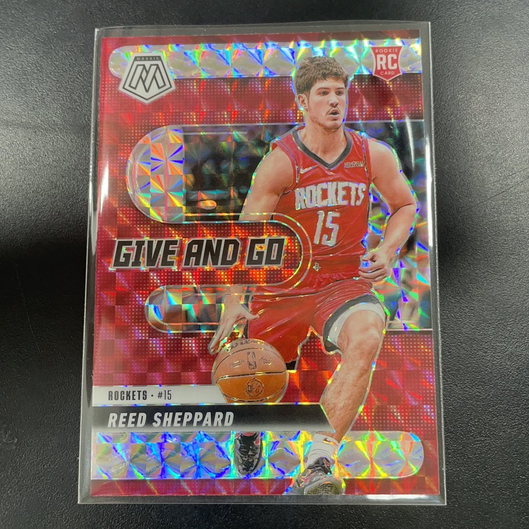2024-25 Panini Mosaic Reed Sheppard RC 火箭 新秀 里德 谢泼德 give and go 马赛克 带折