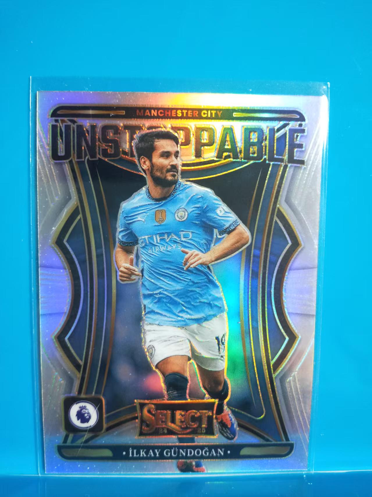 2024-25 Panini Select ilkay gundogan 曼城 伊尔卡伊 京多安  不可阻挡特卡 英超 银折 卡品如图 X012W