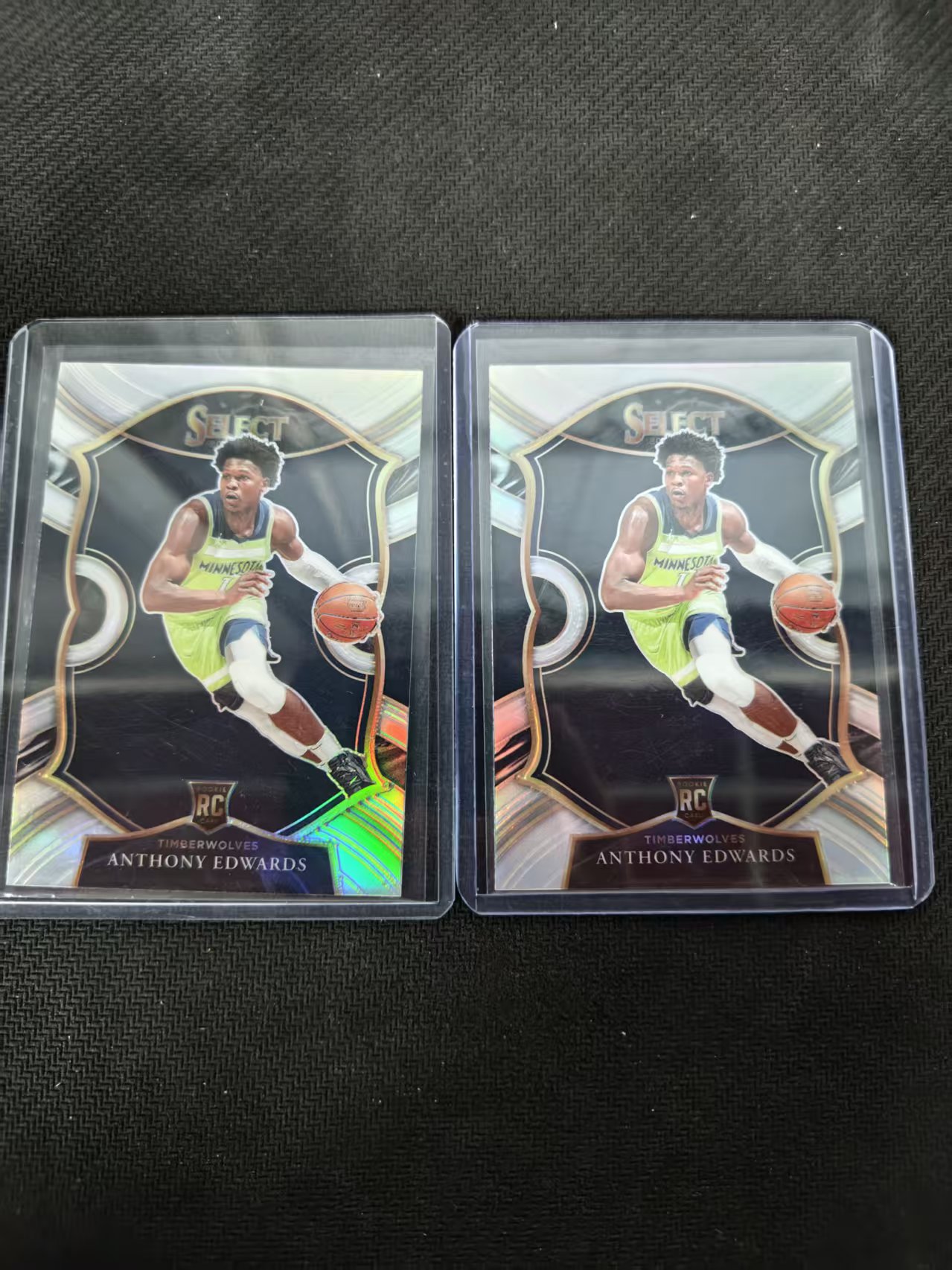【汽水拍卖】2020-21 Panini Select Anthony Edwards RC 安东尼 爱德华兹 森林狼 新秀 银折 两张LOT