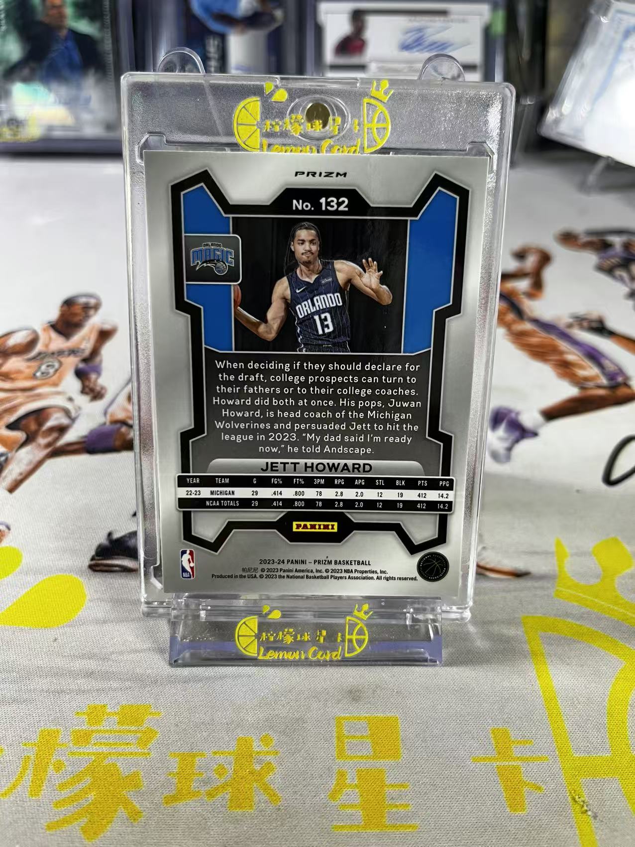 2023-24 Panini Prizm Jett Howard 【柠檬球星卡拍卖】魔术 杰特 霍华德 新秀 RC 三色折 折射 pz 微瑕如图 #不语