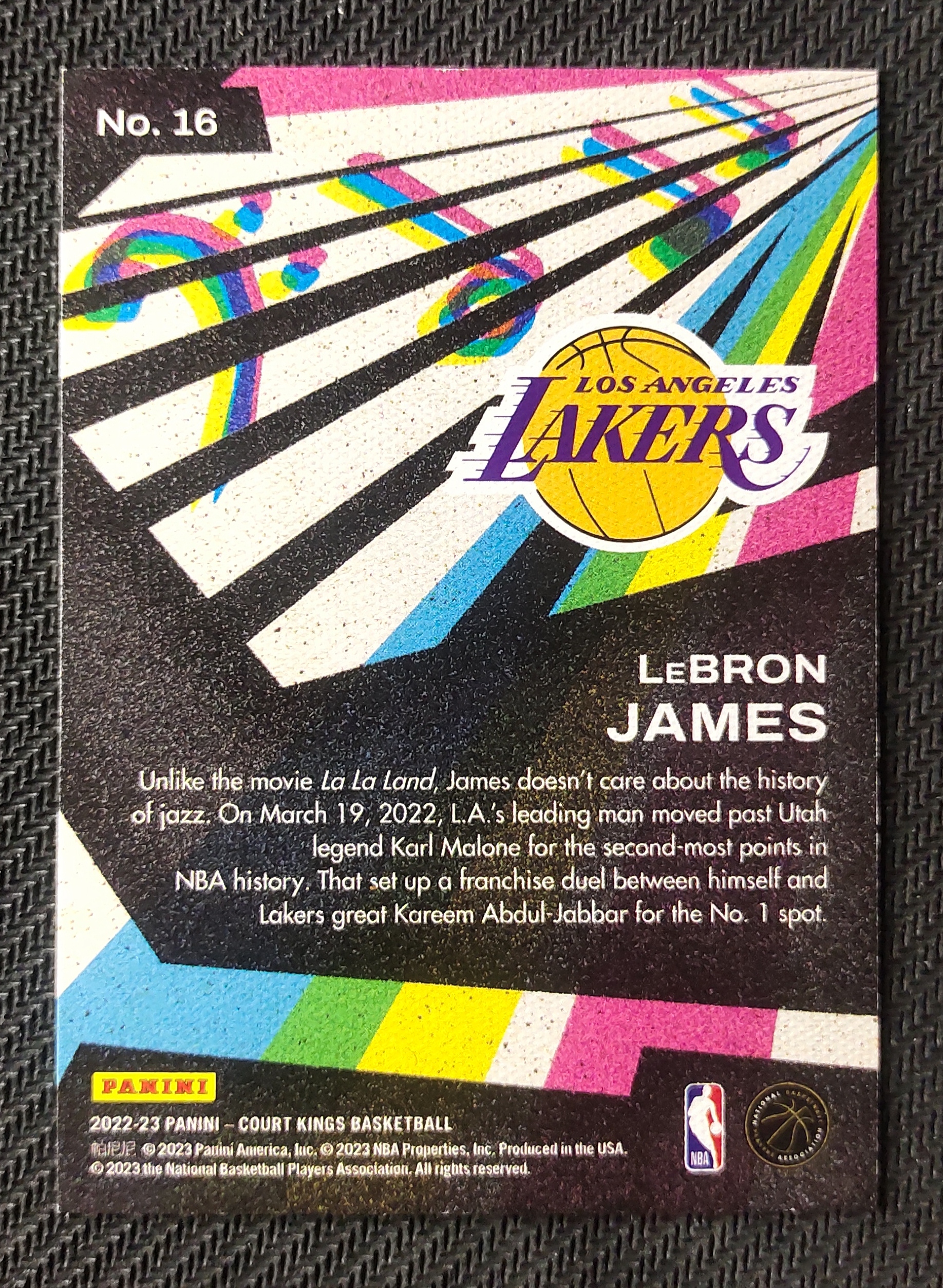 2022-23 Panini Court Kings LeBron James 勒布朗 詹姆斯 湖人 老詹 小皇帝 勒邦占士 油画 Maestros 特卡 瑕疵如图