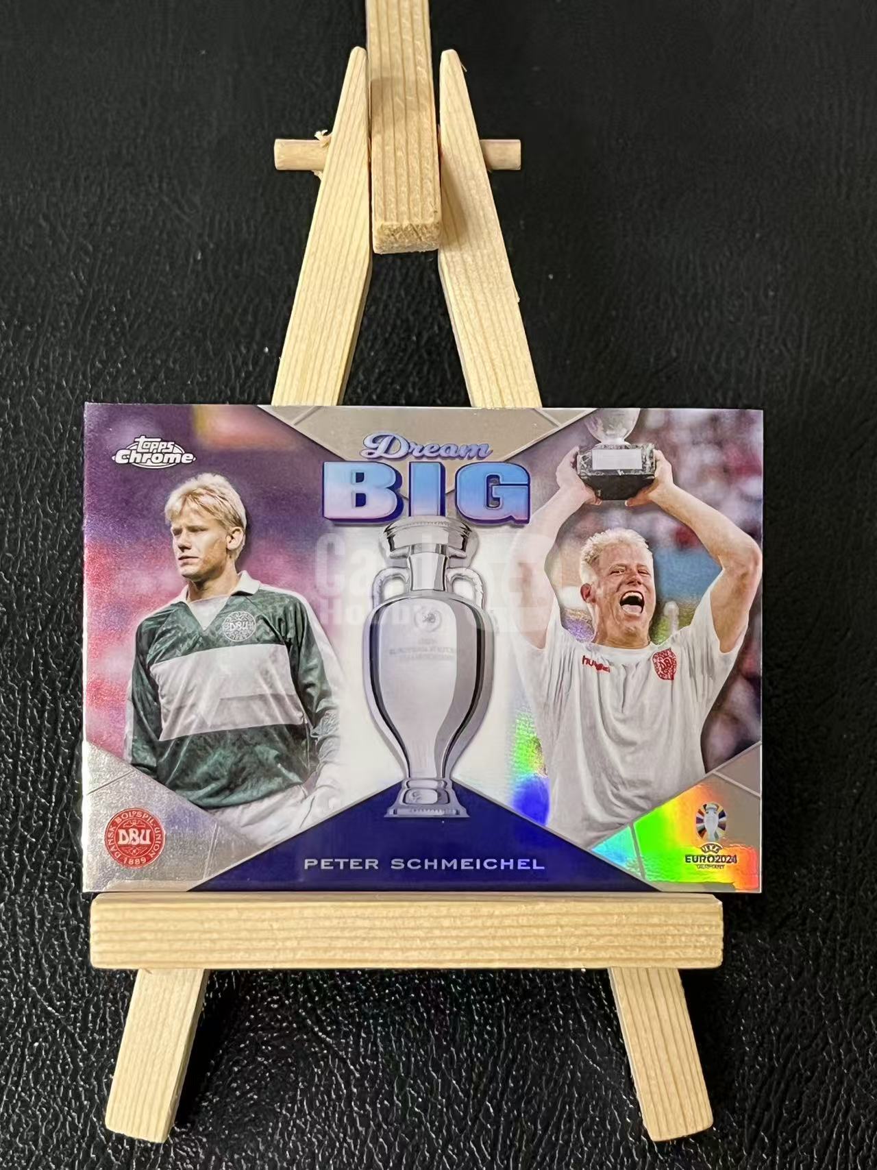 2024 Topps Chrome Peter Schmeichel 舒梅切尔 特卡 丹麦 银折 欧洲杯 实卡精美 卡品如图 LA-1