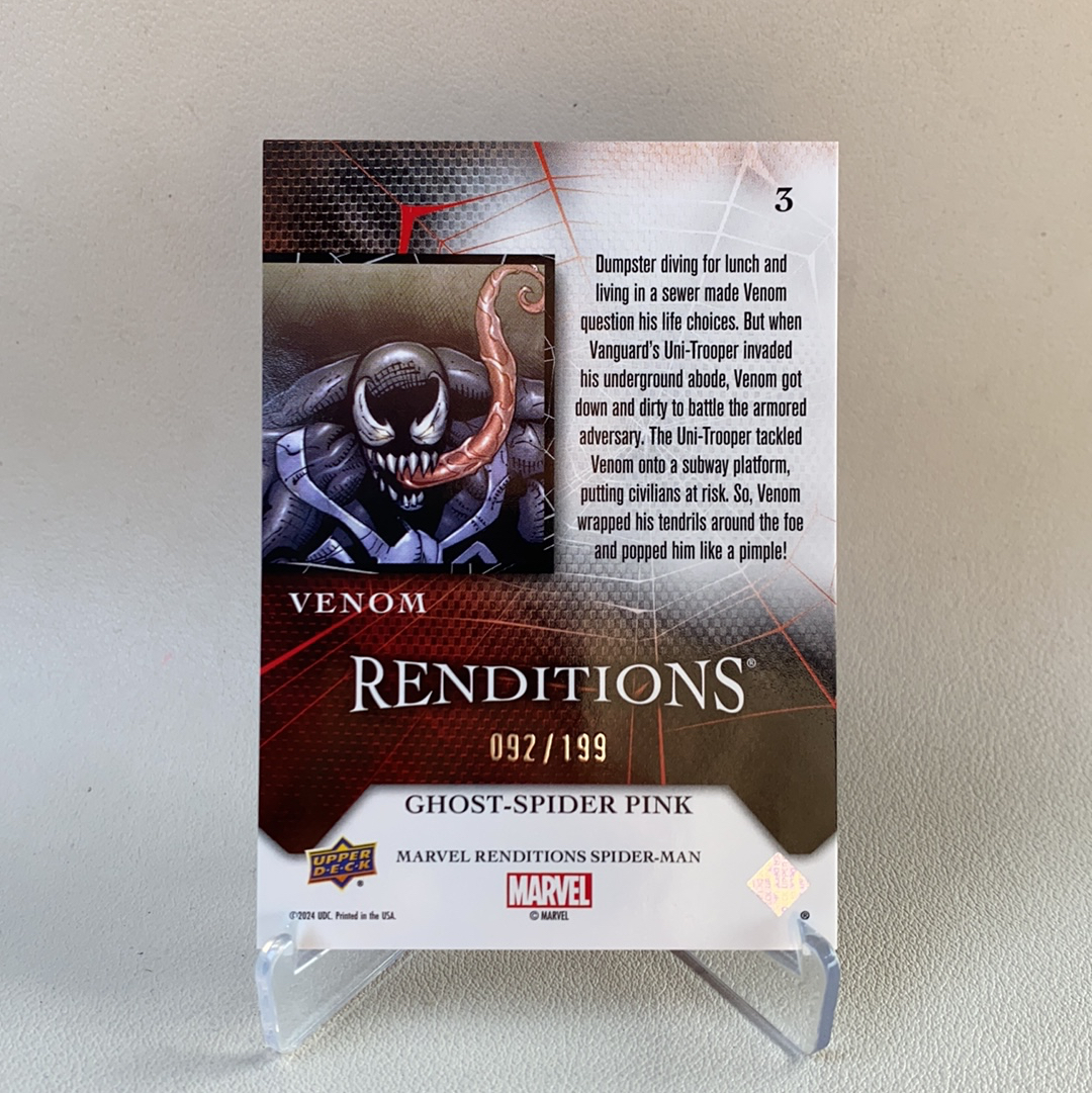 【弈卡代拍】2024 Upper Deck 漫威 Spider-man蜘蛛侠 演绎 人物特卡 紫碎冰折 毒液 VENOM 92/199编 品相如图 凑套必备 老总
