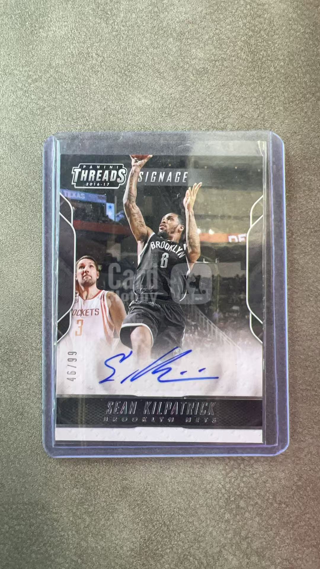 1284【330球星卡实体店代卖】2016-17 帕尼尼 THREADS SEAN KILPATRICK 基尔帕特里克 篮网队 46/99编 签字 AUTO 仅顺丰寄付 (EMINEM)