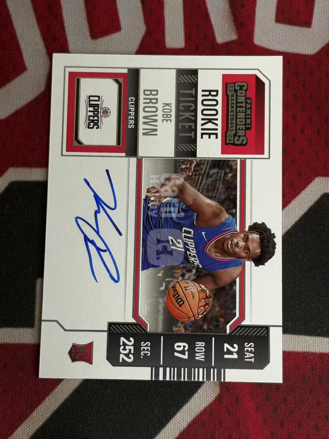 2023-24 PANINI CONTENDERS KOBE BROWN 球票系列 快船 新秀RC 科比布朗 签字卡 卡签 变化版新秀球票签字卡 专收凑套必备【烂臭嘴拍卖】