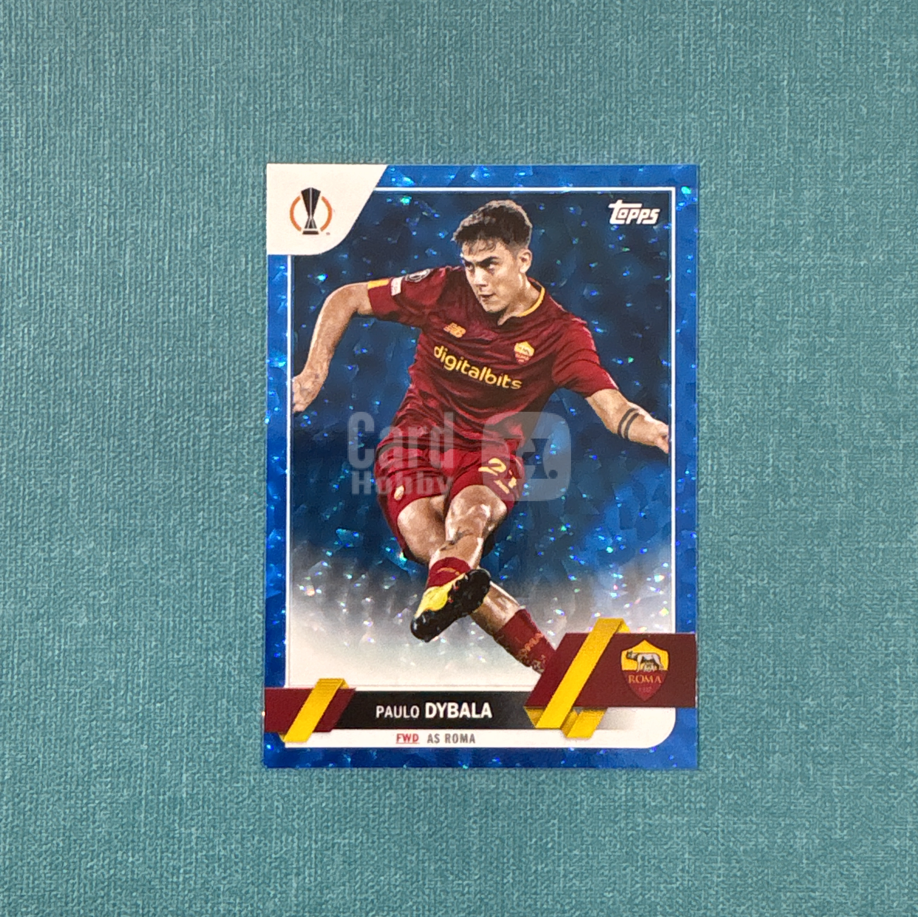 2022-23 Topps UCC 欧战 Paulo Dybala 保罗 迪巴拉 93/99编 蓝冰封折 罗马 尤文图斯 卡品如图 DYD