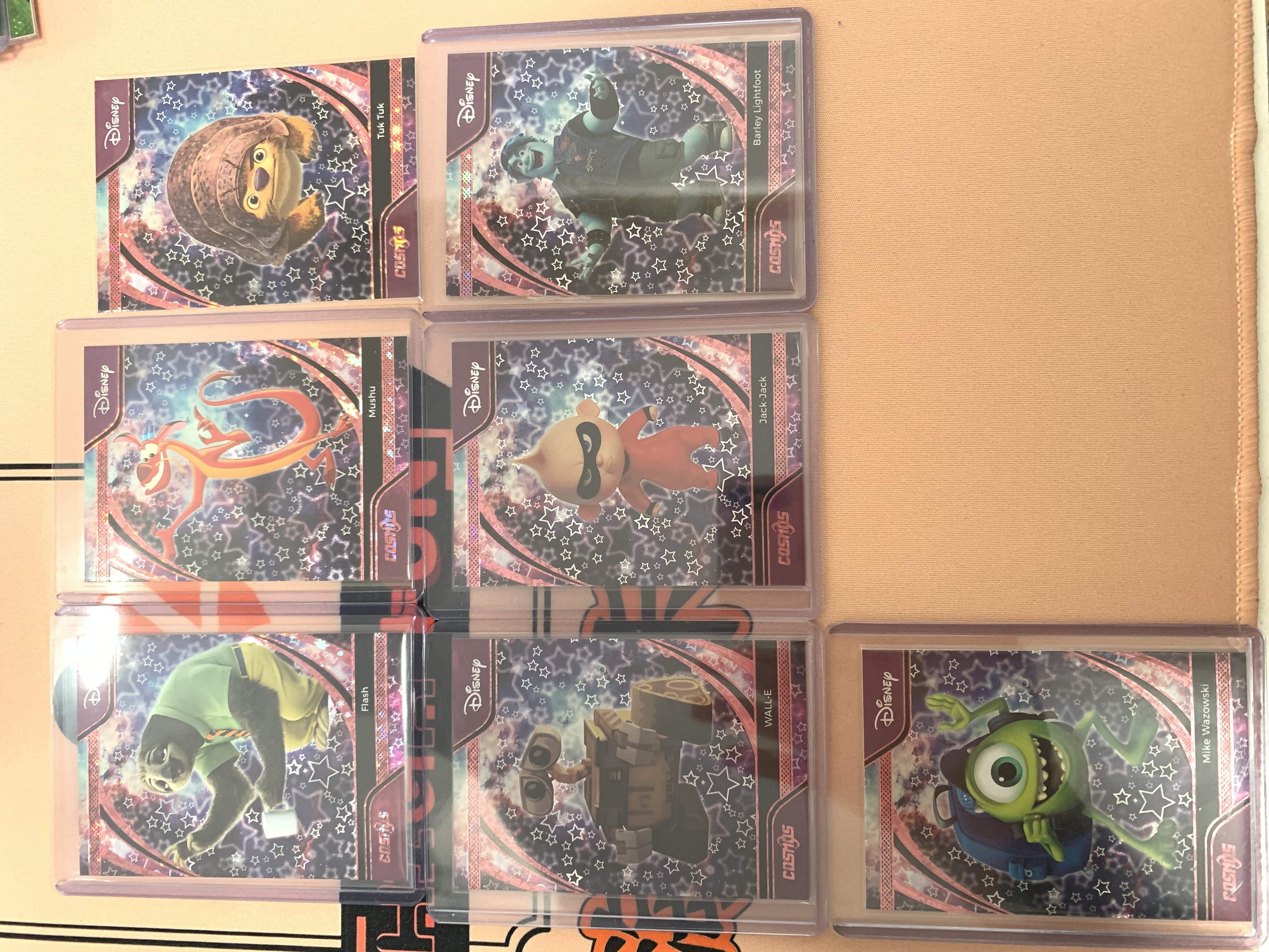 2025 Kakawow Disney 迪士尼cosmos 7张lot 星光折/100 不重复 签字 关联:米奇 米妮 史迪奇 小熊维尼 乐佩 艾莎 贝儿 爱丽儿 topps