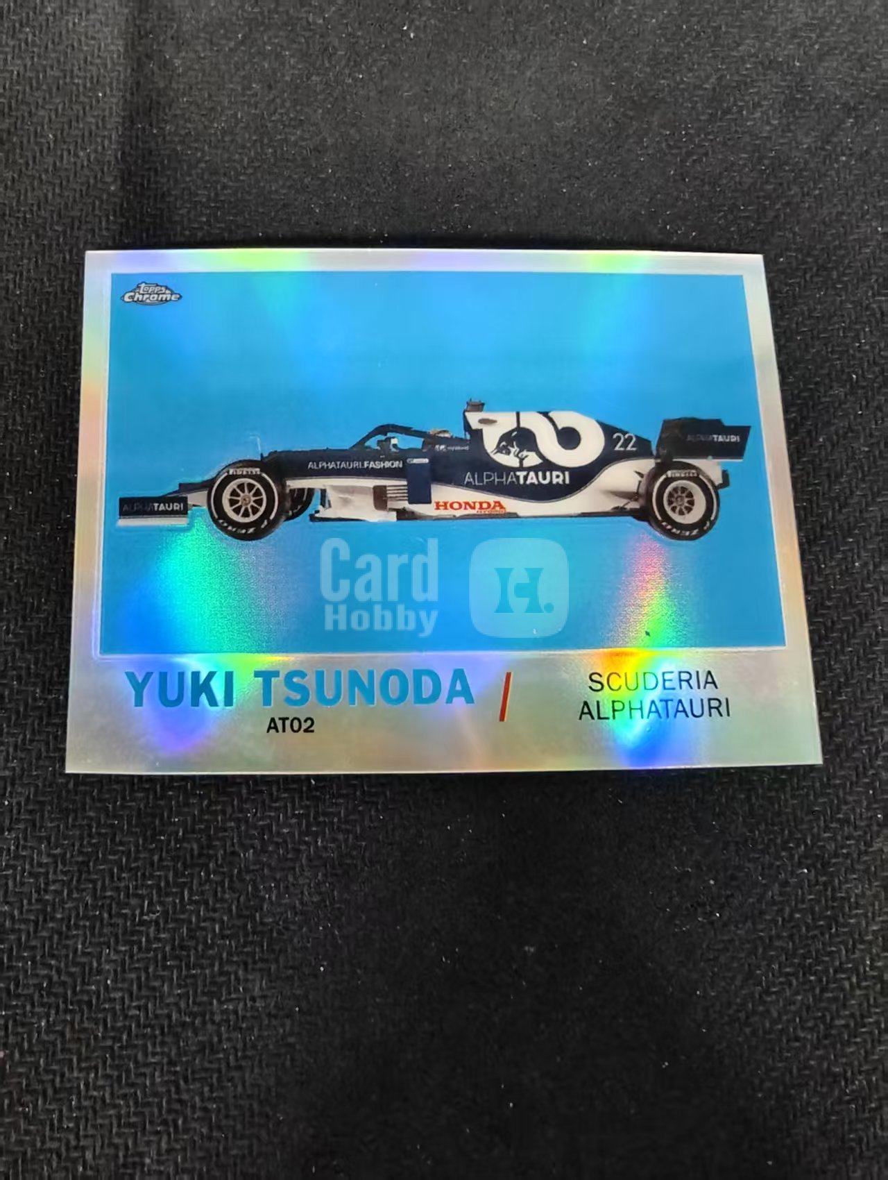 2021 Topps Chrome Yuki Tsunoda RC F1 方程式赛车 红牛二队 角田裕毅 新秀 银折 F1 划痕 边角瑕疵 #YT