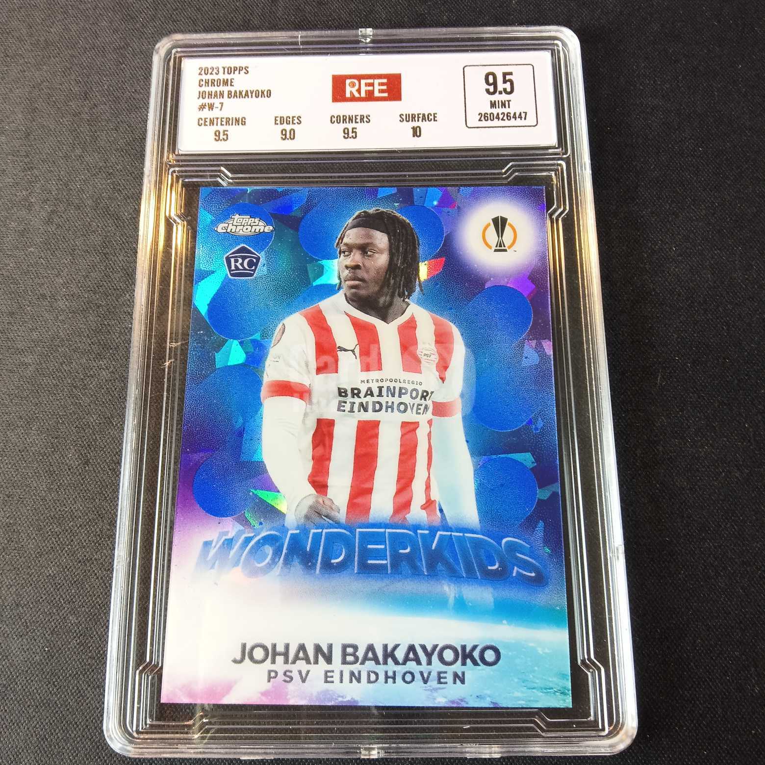 2023 Topps Chrome 巴卡约科 RC 评级卡 埃因霍温 蓝宝石 新秀元年 实卡精美稀有 品质保障 投资收藏必备 保值回购 详情见说明 【蓝色星球】