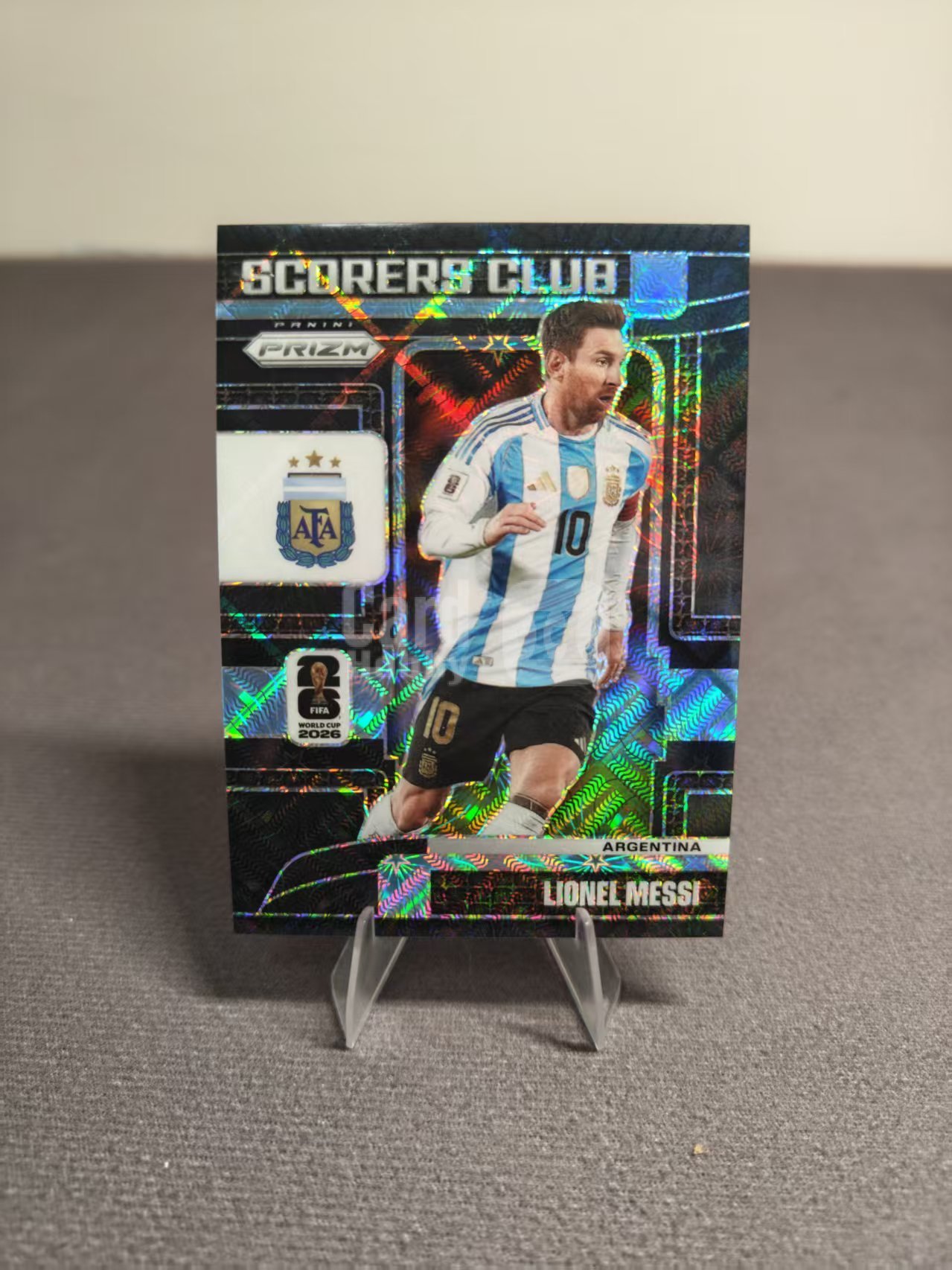 【保嘉拍卖】2026 Panini World Cup Prizm PZ Lionel Messi 阿根廷 里奥 梅西 梅老板 1/1编 1ofo1 one of one 黑烟花折 黑天网折 超大比例 特卡 巴黎 巴萨 瑕疵见图收藏家梦想卡