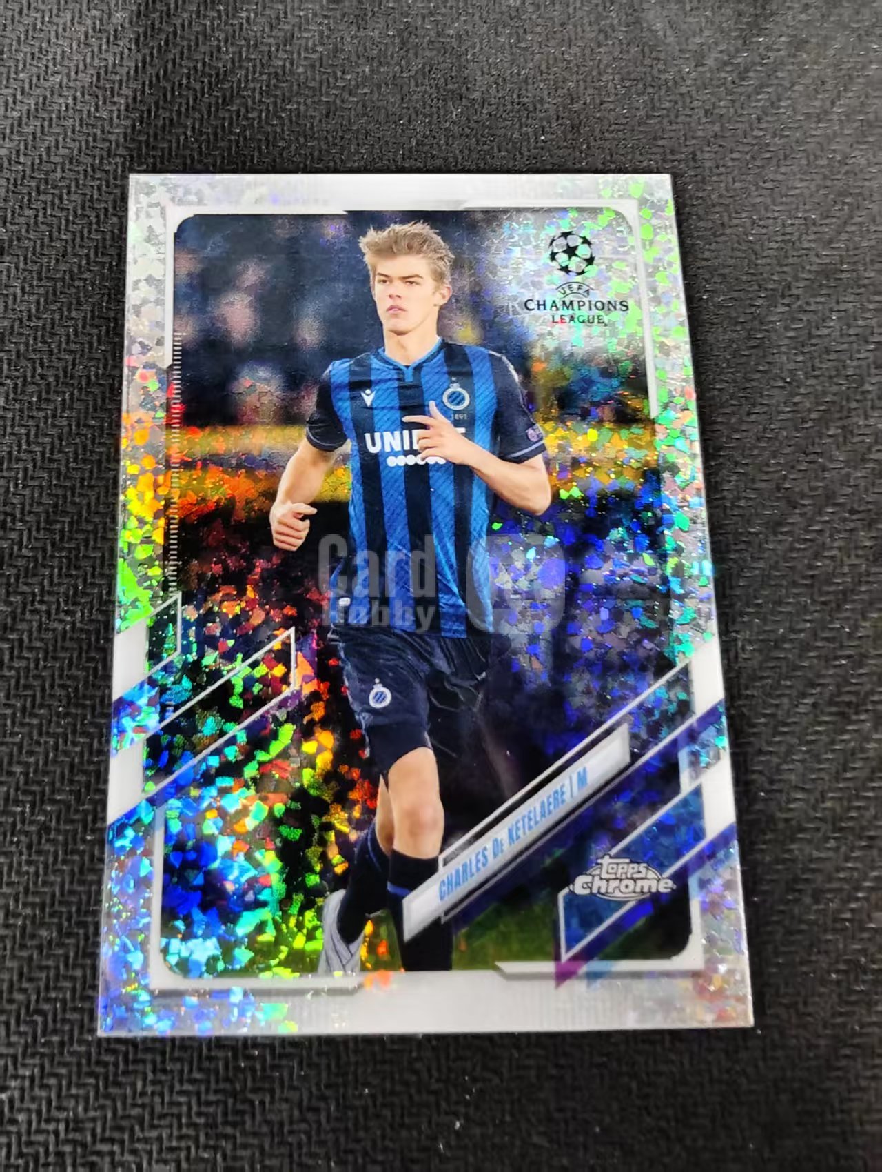 【可合并,不累计】2021 Topps Chrome Charles de Ketelaere 欧冠 碎点折 碎花折 德凯特莱尔 布鲁日 划痕 边角瑕疵 #37