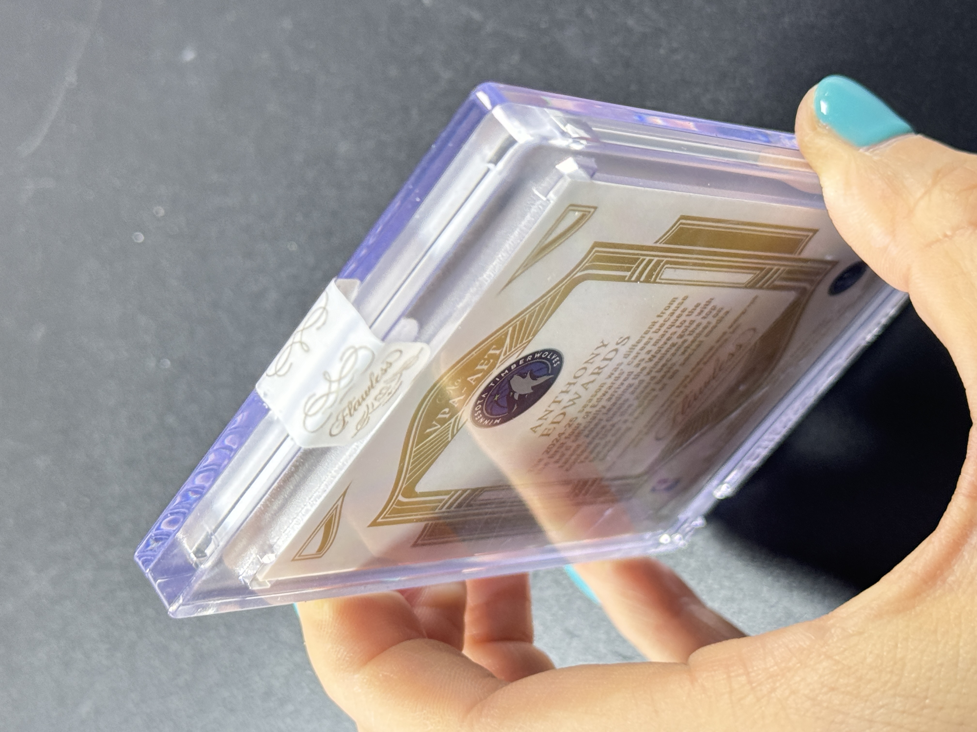 【喷子拍卖】2024-25 Panini Flawless Anthony Edwards 手提 森林狼 华子 爱德华兹 大热VPA tag 签字 3编 首编 老同背 蓝版 卡签 PA GU 大hit卡 原封砖 送订制壳 BMC