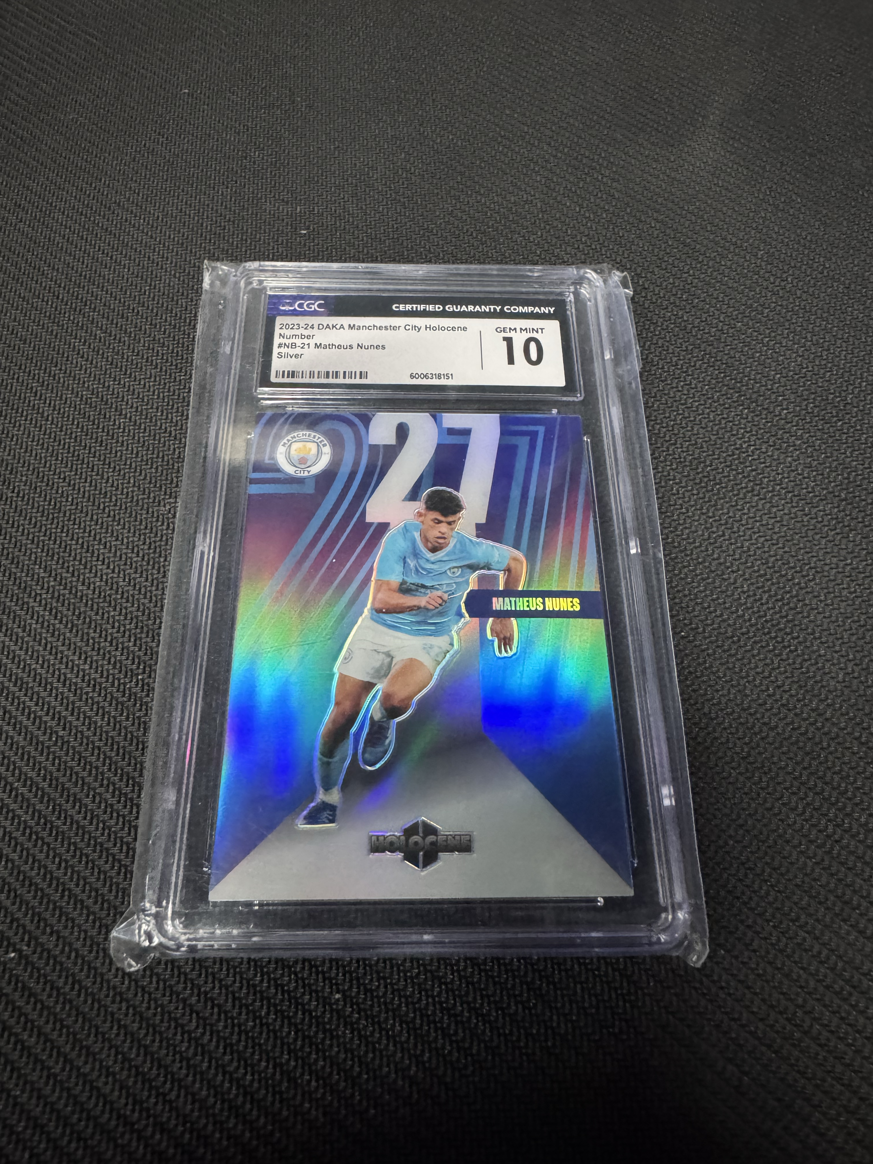 曌 2024 DAKA 曼城足球俱乐部 Matheus Nunes 曼城队盒 CGC10 努内斯 15/20编 折射 MJ001O