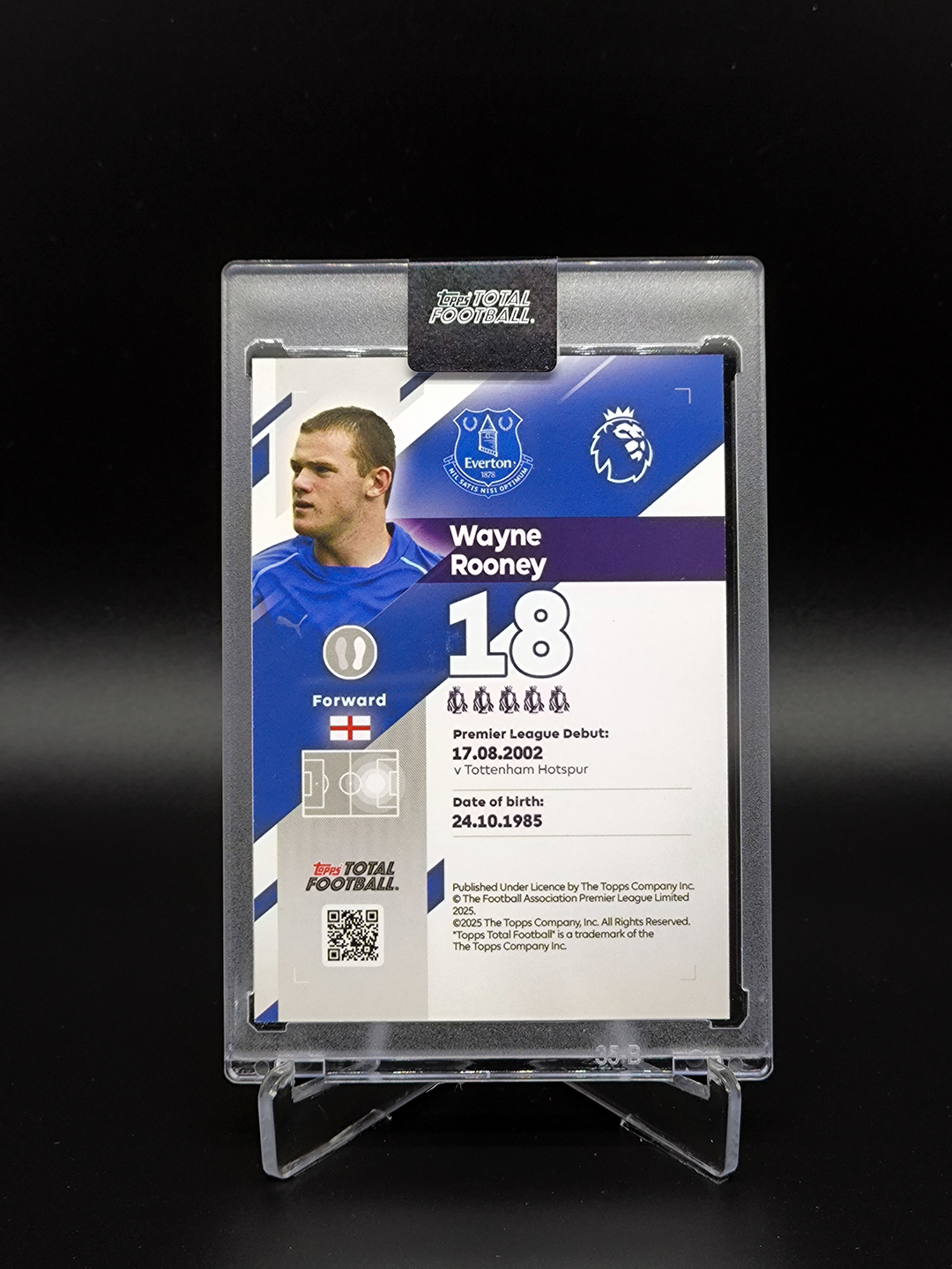 2025-26 Topps Total Football Wayne Rooney 韦恩・鲁尼 小胖 埃弗顿 英格兰 英超 1/5 首编 TTF 原封砖