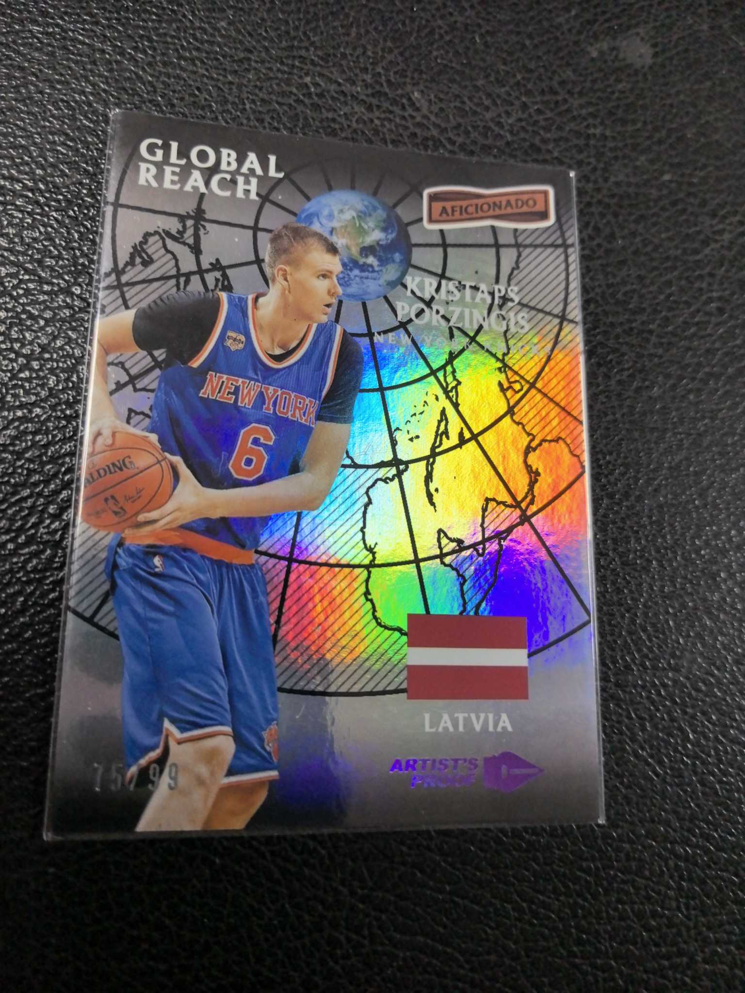 2016-17 波尔津吉斯 99编 护照 国旗 拉脱维亚 银折 尼克斯 10-9