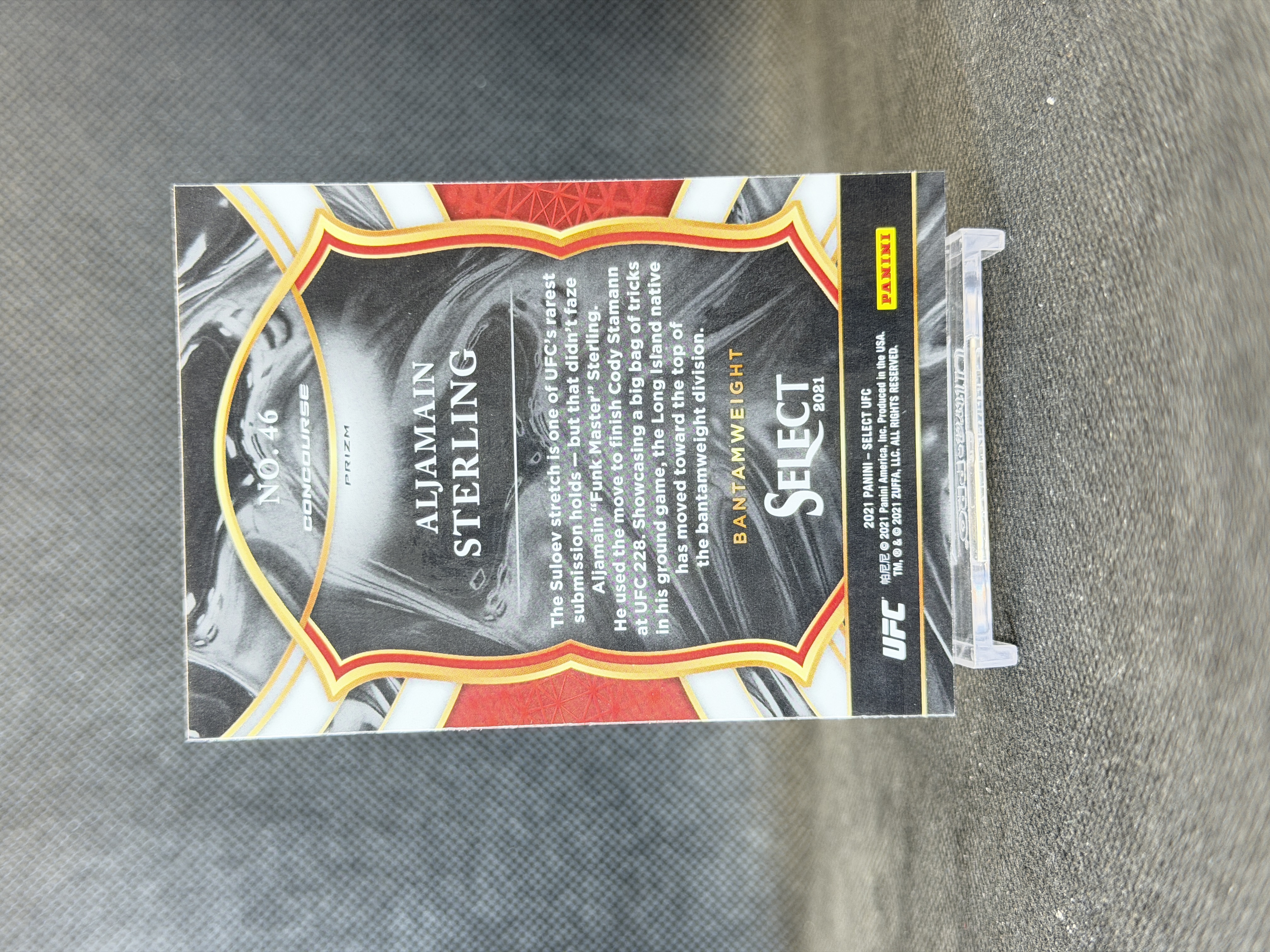 2021 Panini Select Aljamain Sterling 阿贾曼·斯特林 银折