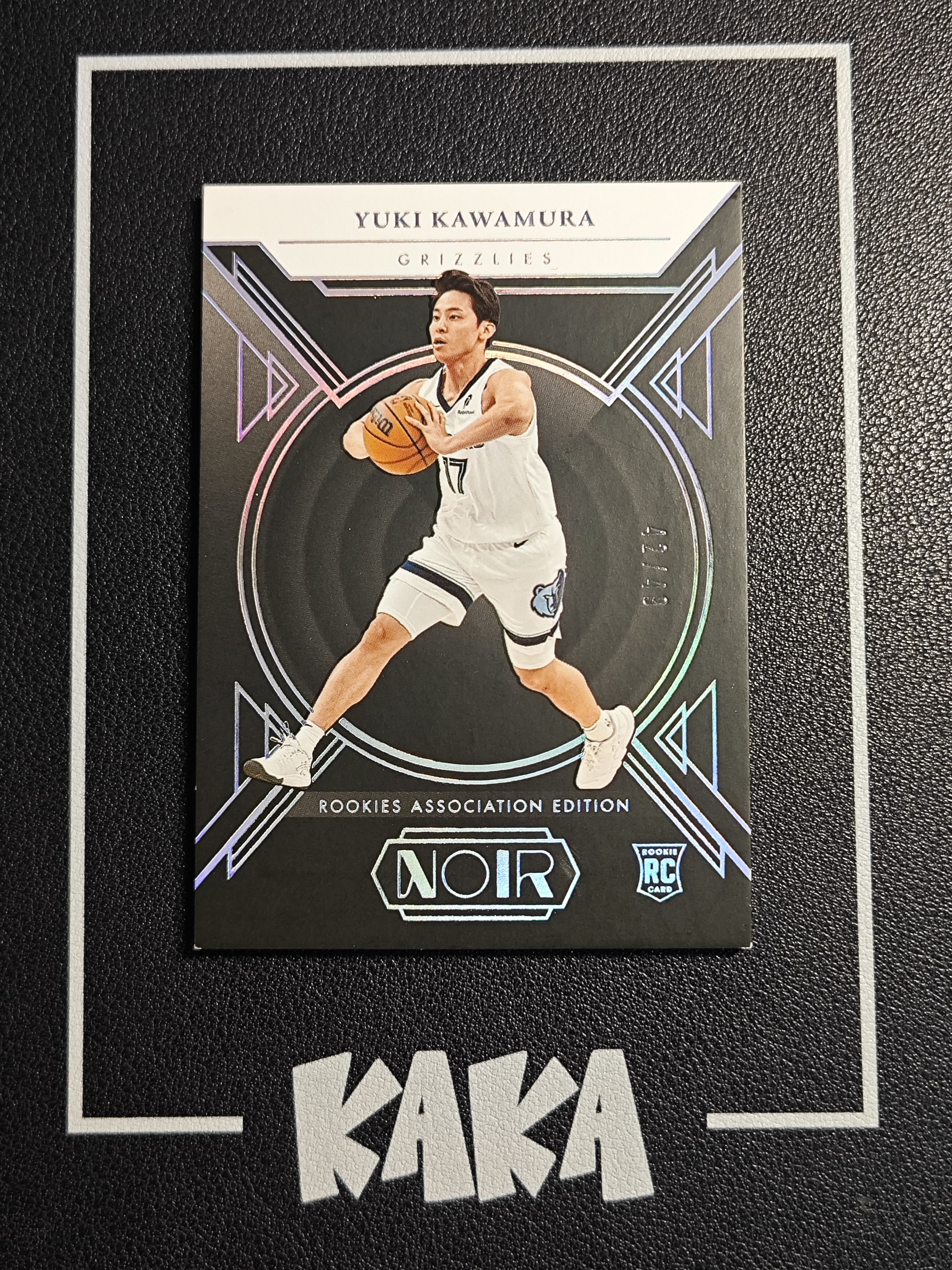 【KAKA】2024-25 Panini Noir Yuki Kawamura 诺尔 灰熊 新秀 RC 河村永辉 河村勇辉 49编 银平行 轻印如图 景艺