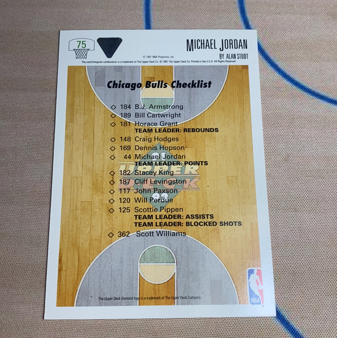 1991-92 Upper Deck Choice Michael Jordan 迈克尔 乔丹 神 油画手绘特卡 作者签字印签 大头肖像 USA老卡老特 卡品如图 凑套必备