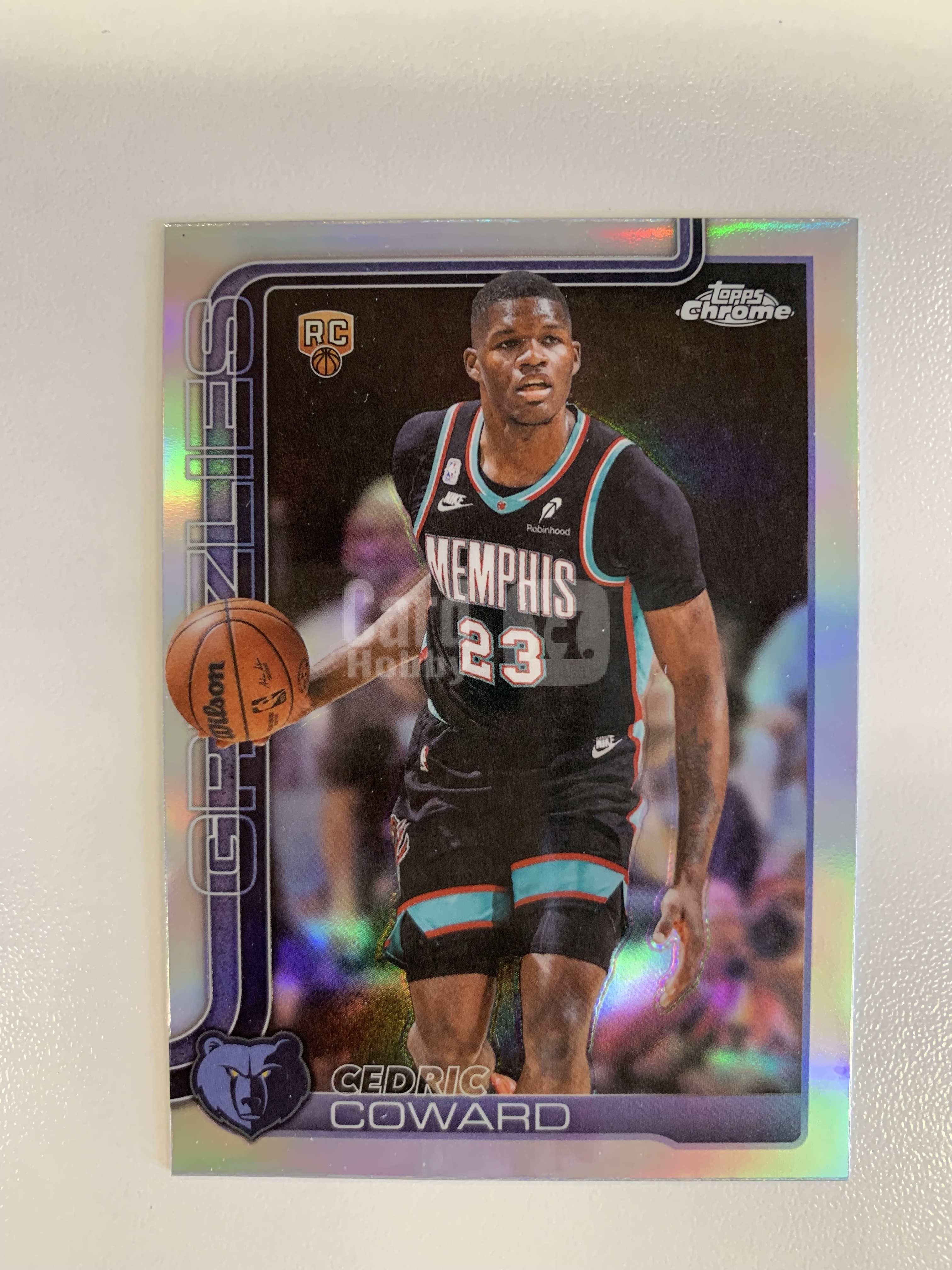 2025‑26 Topps Chrome Update Cedric Coward 新秀RC 塞德里克 考沃德 灰熊 银折 SBX