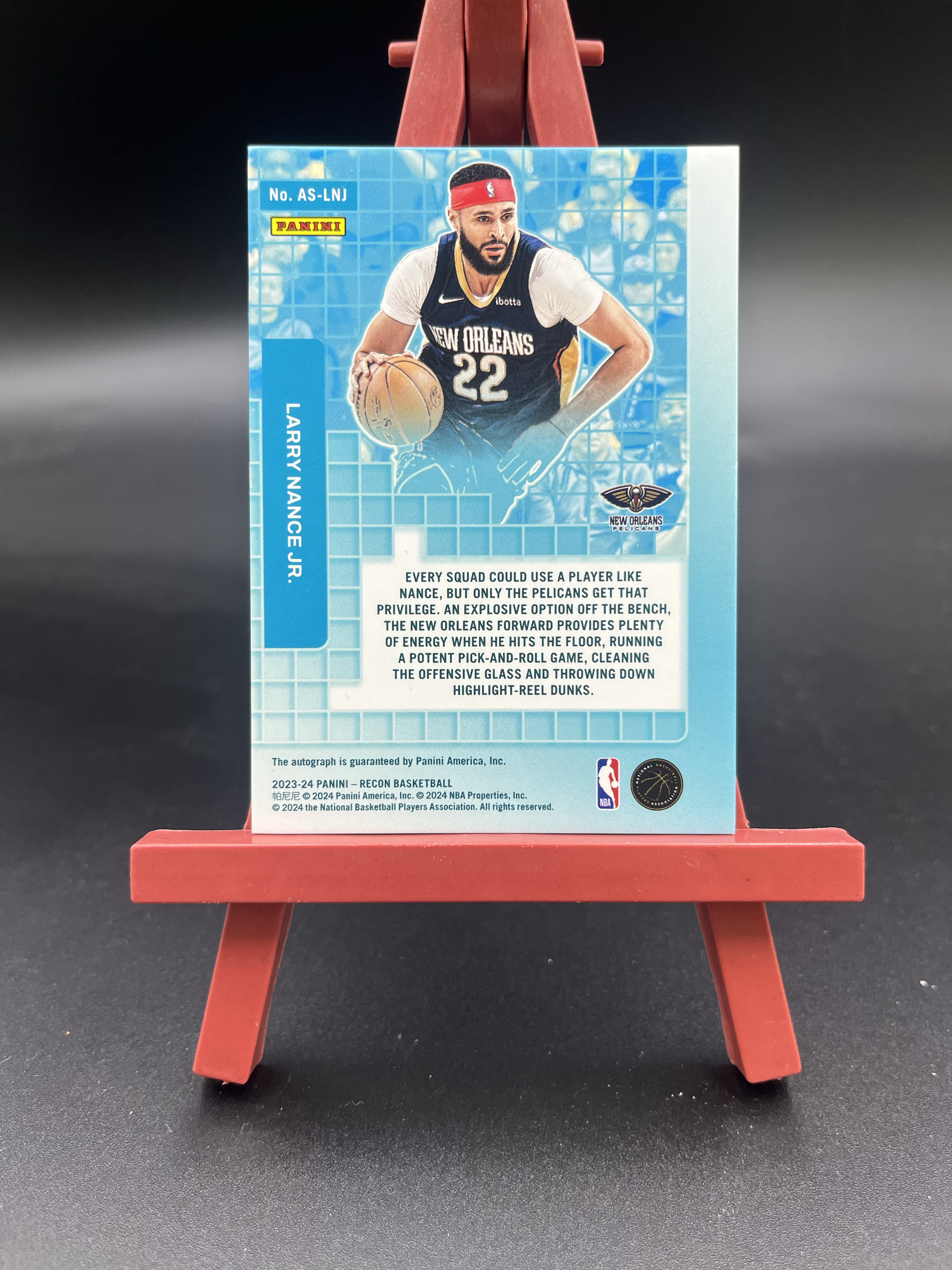 2023-24 Panini Recon Larry Nance Jr. 小拉里 南斯 折射 签字 签名 Archetype 鹈鹕 卡品如图 【优质签字专场】01WZ