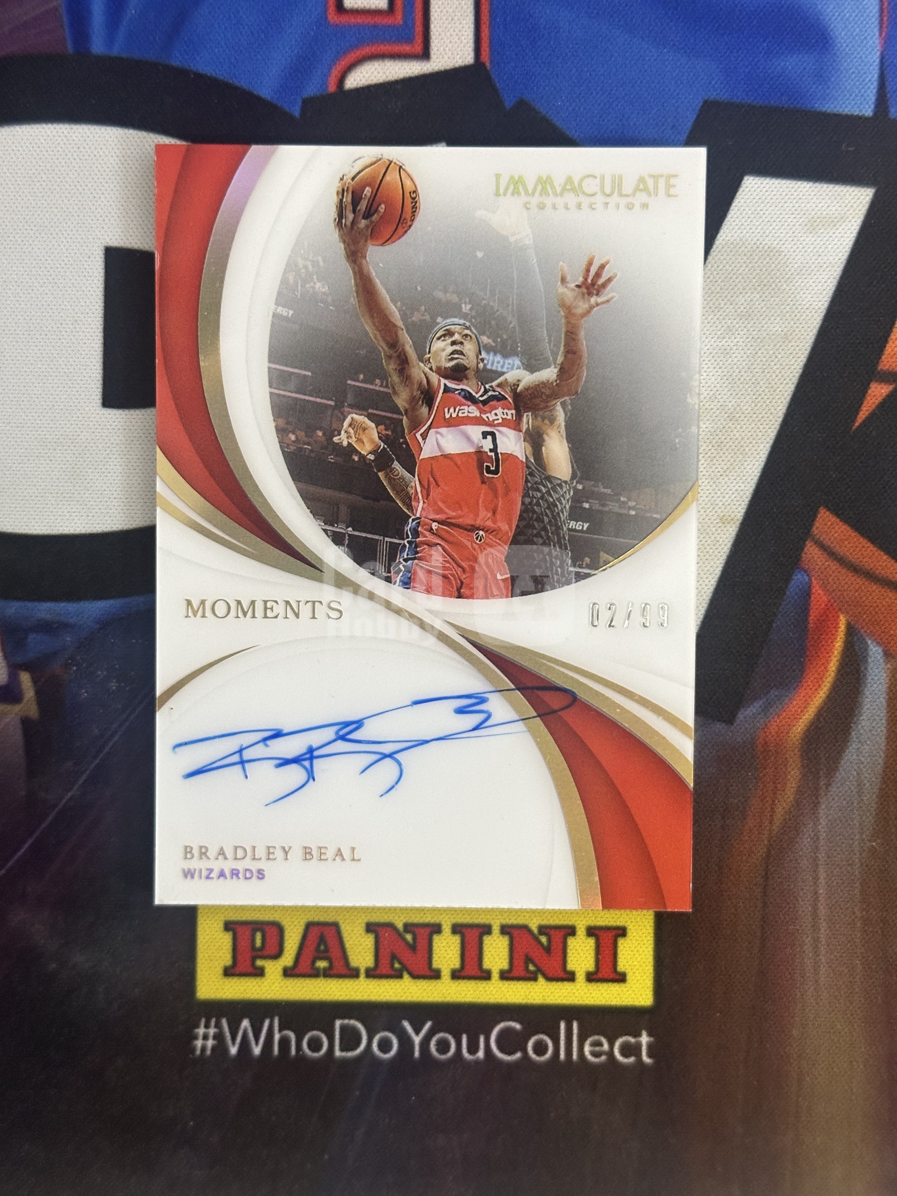 2018-19 Panini Immaculate Bradley Beal 【小猪包代卖】奇才 比尔 02/99编 时刻 镜面 特卡 签字 卡签 llt
