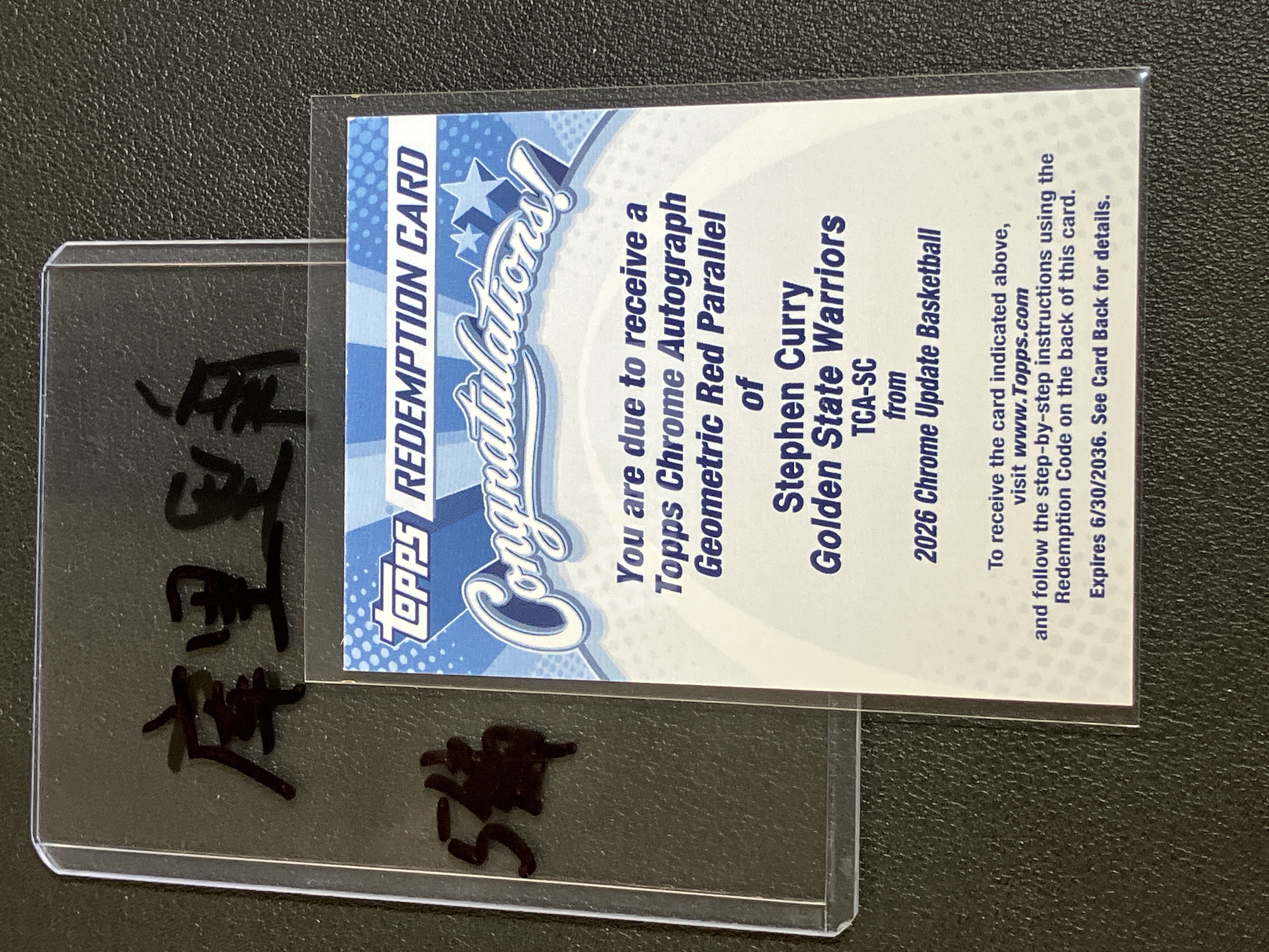 【爆金拍卖】14 J77 2026 TOPPS CHROME UPDATE TCU Stephen Curry 斯蒂芬 库里 小学生 勇士 /5编 红马赛克折 超低编 卡签 签字 交换板 顶级射手 H凯#819